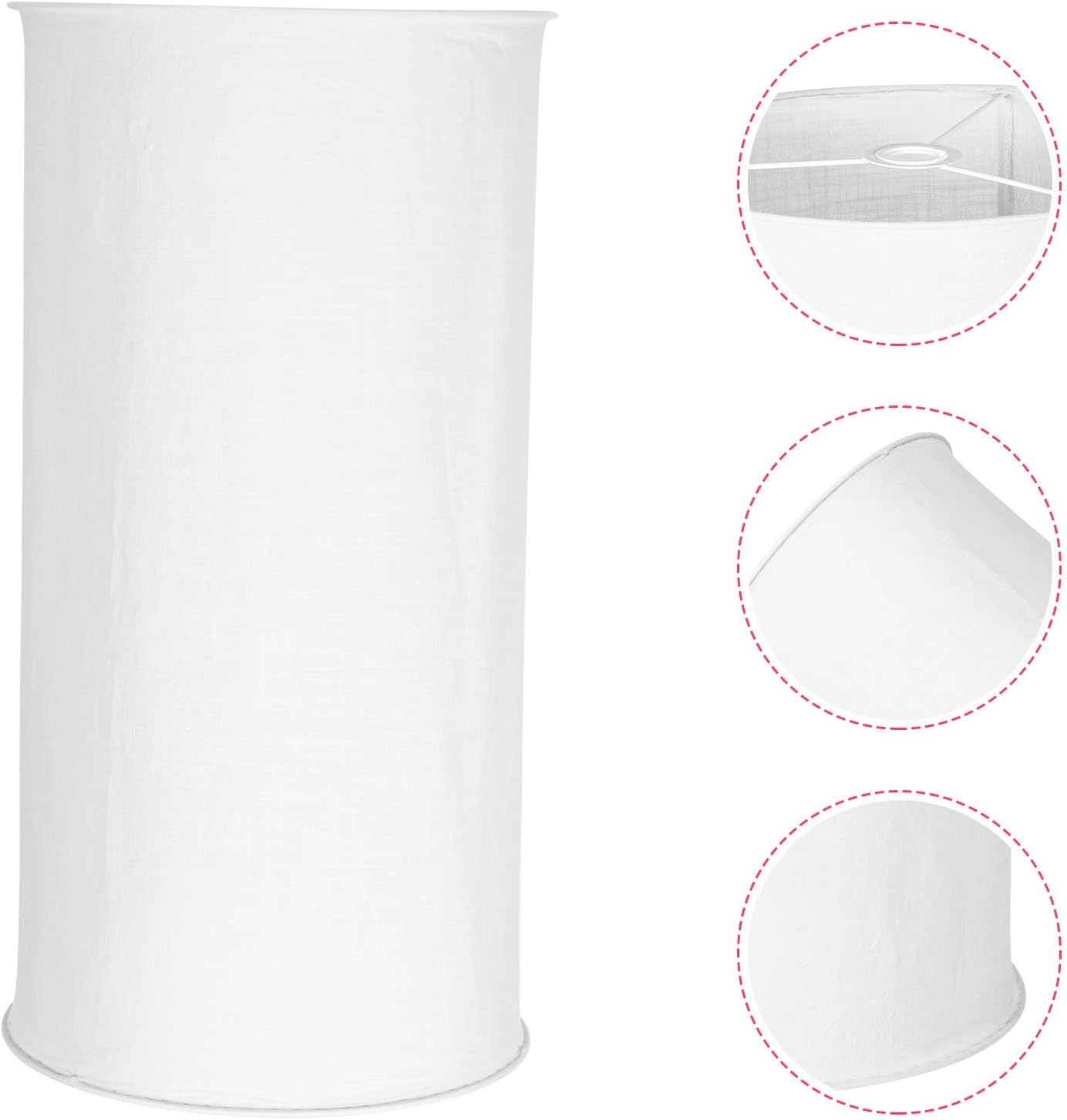 MALUGOGO White 35Cm Fabric Pendant Lamp Shade E27 Foldable Cover for Table and Lamps, Modern Cloth Lampshade Suitable for Living Room Lighting image number 2