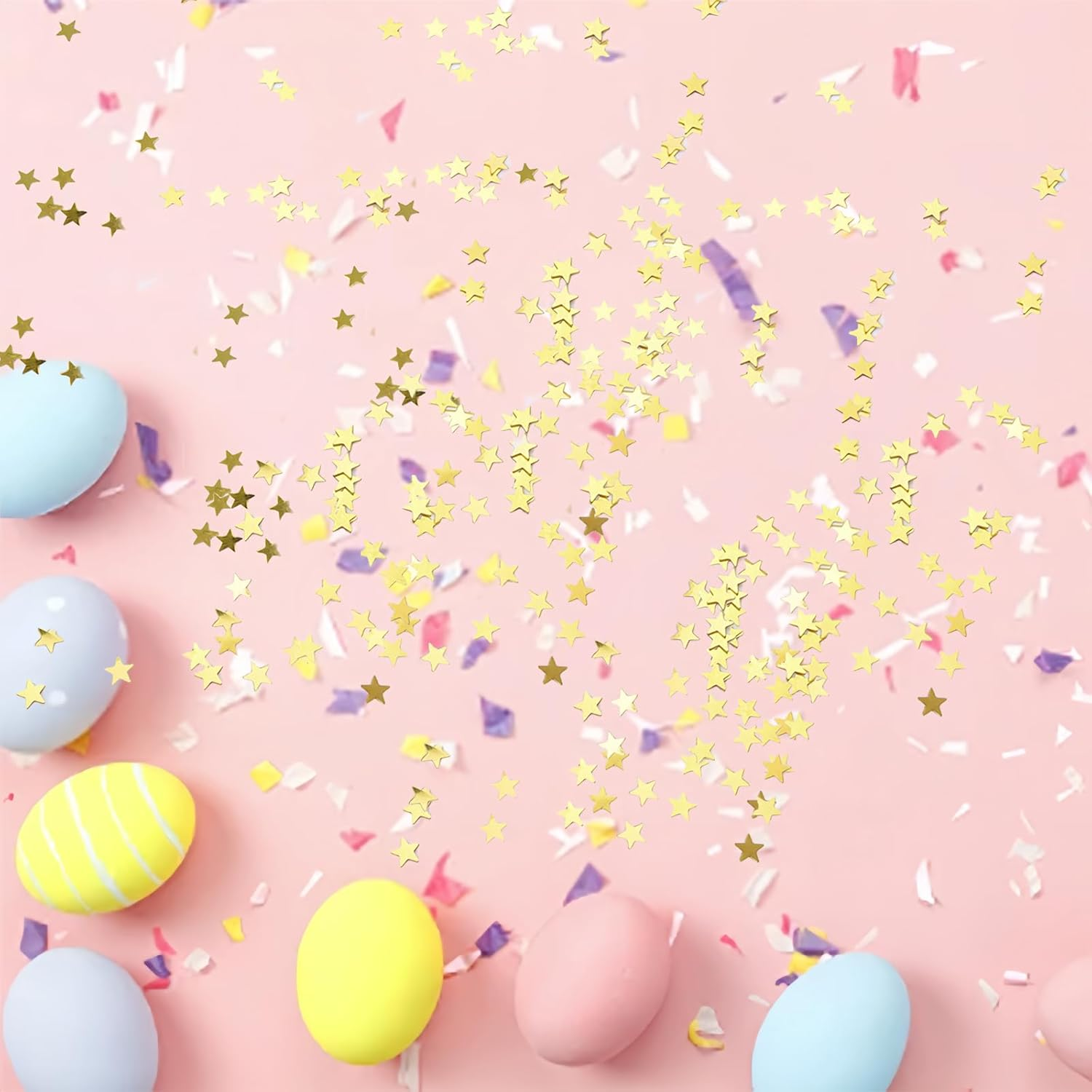 Confetti Glitter, 4000Pcs 30G Plastic Stars Confetti Sparkly Sequins for Nail Art Decorations and Christmas Party Supplies, Gold image number 5