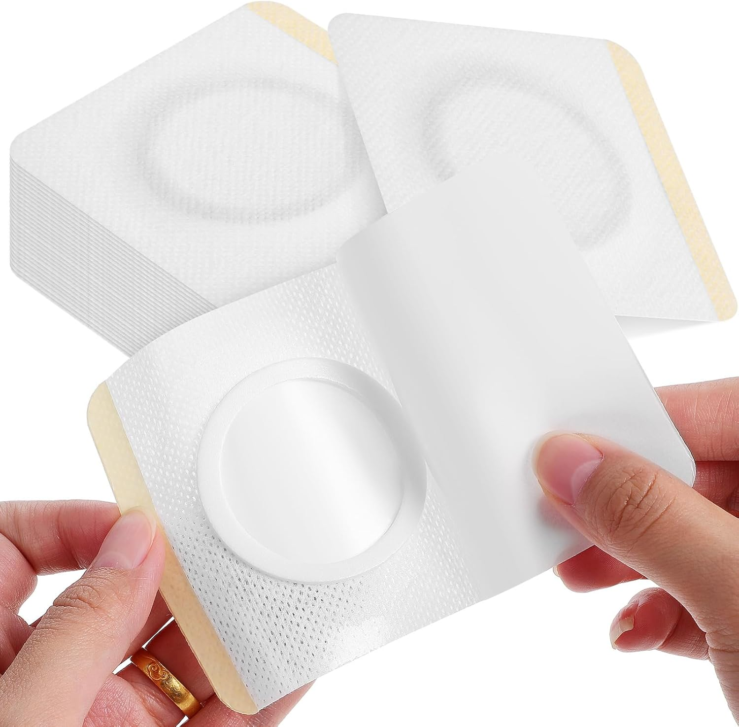 Ipetboom 50Pcs Breathable Belly Button, Adhesive Patches Non-Woven Fabric Skin Covers for Navel Waist Knees Shoulders Comfortable Secure Fit Easy Removal image number 6