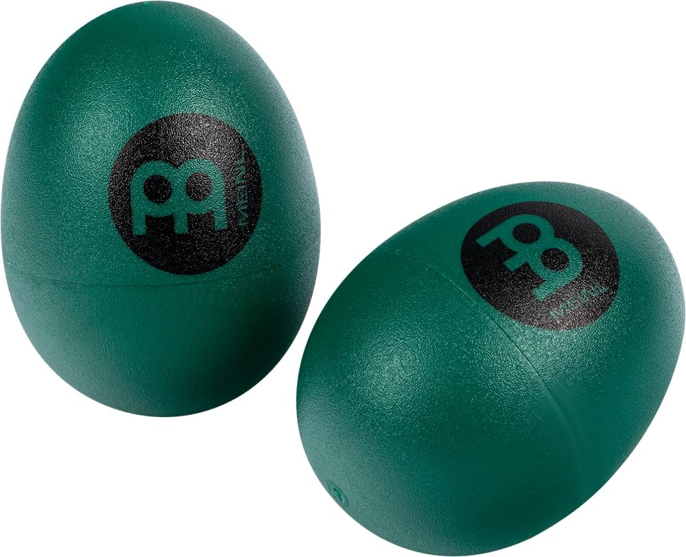 Meinl Percussion Egg Shaker Pair - Gift Idea - Crisp and Clear Sound - Musical Instrument - Plastic, Green (ES2-GREEN)