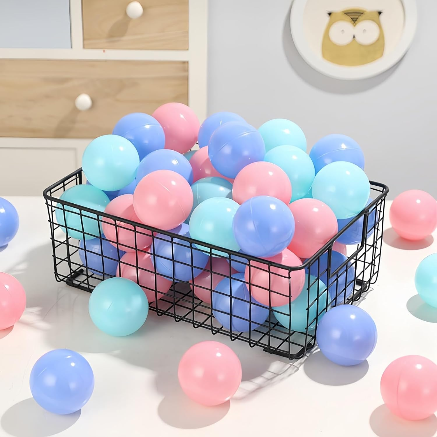 140 Pcs Colorful Soft Plastic Ball Pit Balls,Plastic Balls for Ball Pit,Play Balls Pool Tent Balls for Babies,Reusable and Durable Balls.(140 Pack) image number 1