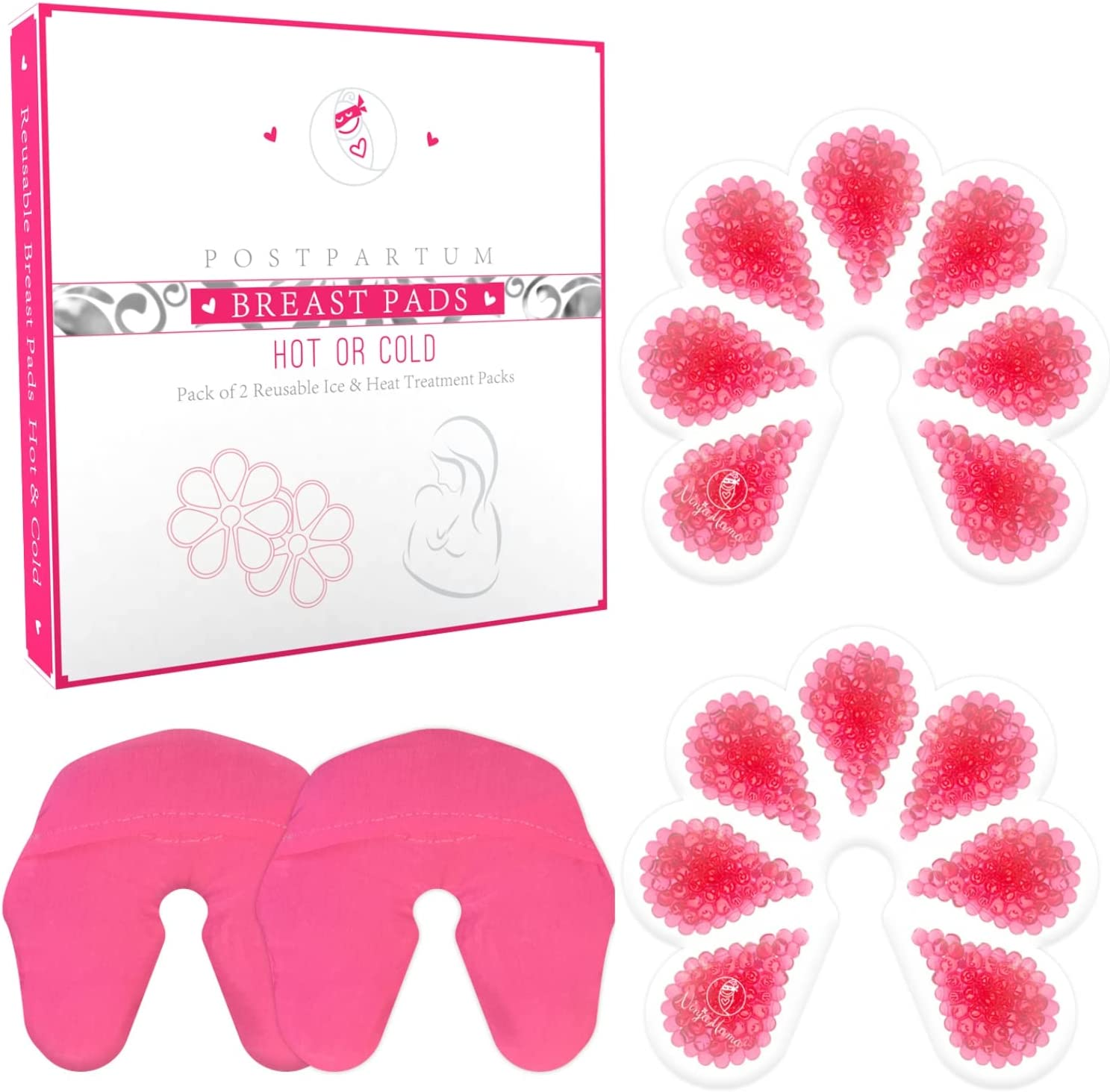 Ninja Mama Perineal Ice and Heat Therapy Packs - Pack of 2 for Postpartum Soothing Relief for Postpartum Hemorrhoid Pain Childbirth Recovery Care - Labour and Delivery Essentials - Reusable - Hot or Cold - with 4 Washable Sleeves. image number 4