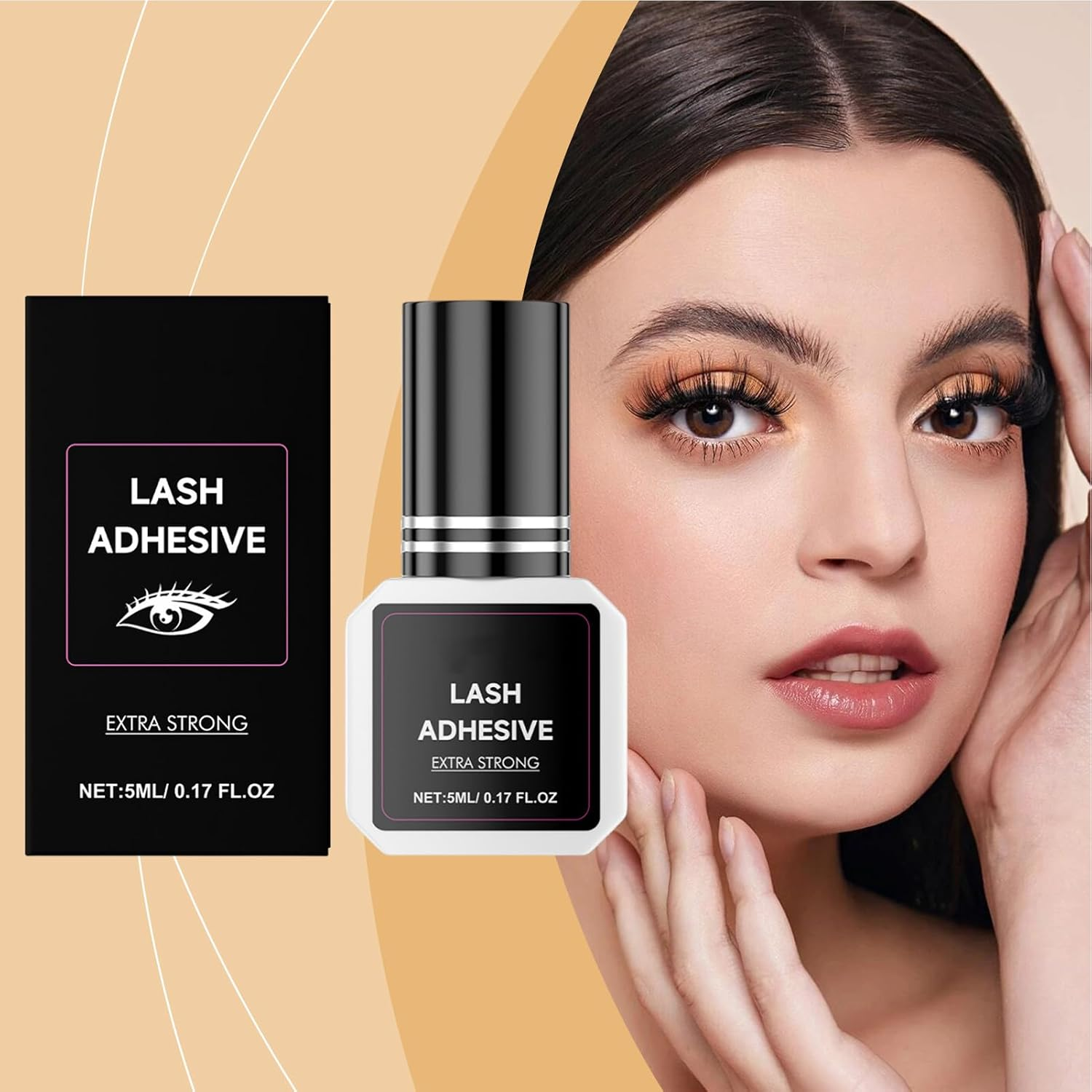 Strong Eyelash Glue - Strong Clear Eye Lash Adhesive - False Eyelash Accessories, Professional Stylists Supplies for Wedding, Dating image number 2