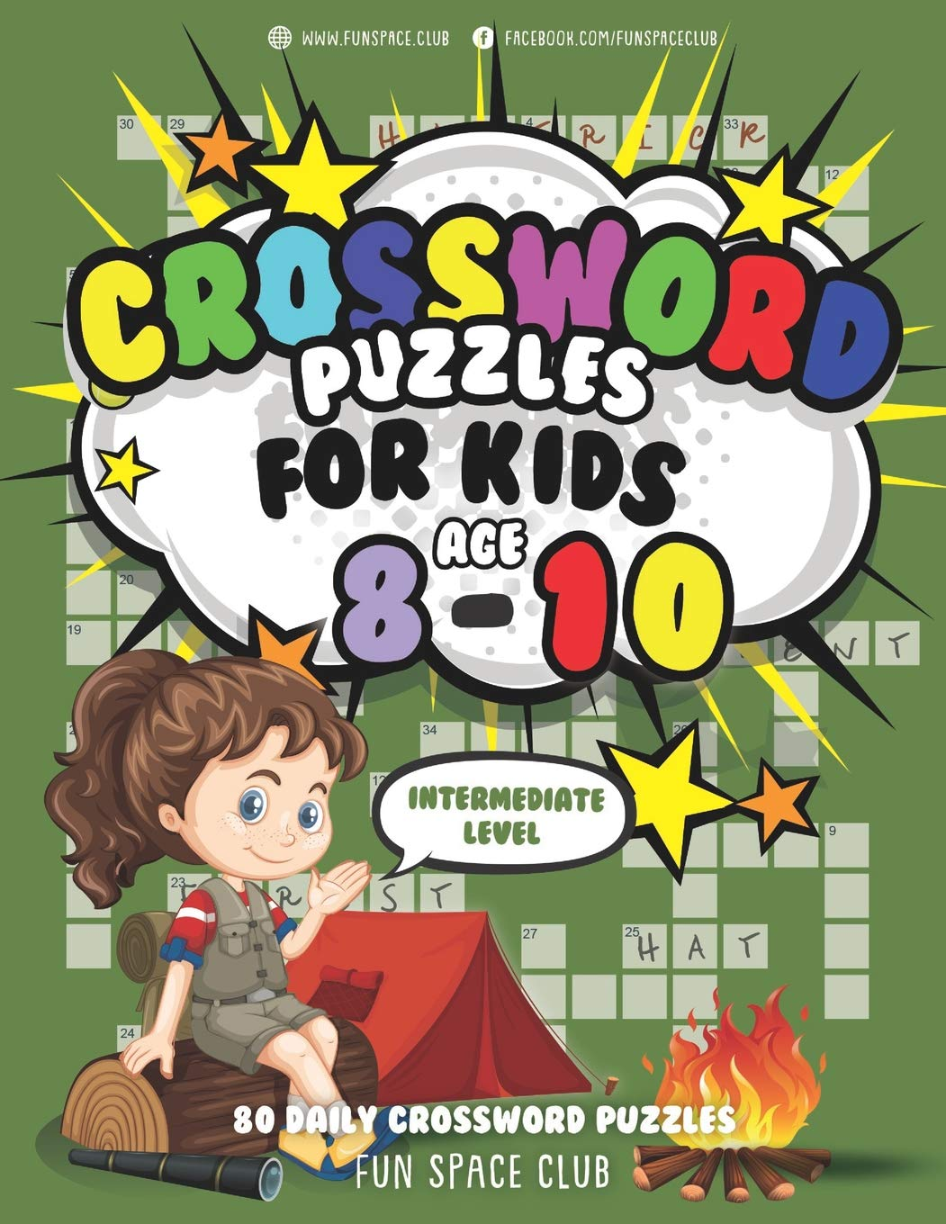 Crossword Puzzles for Kids Ages 8-10 Intermediate Level: 80 Daily Easy Puzzle Crossword for Kids image number 1