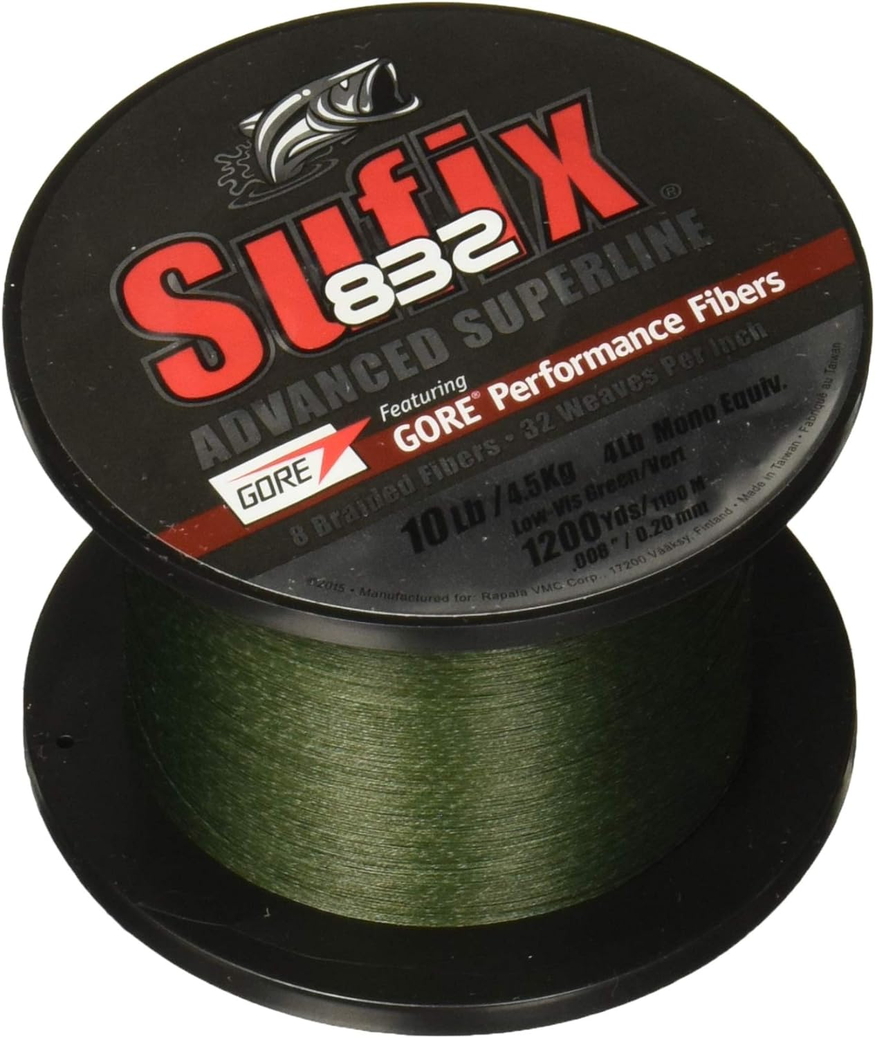 Sufix 832 Braid Line-1200 Yards (Green, 30-Pound) image number 1