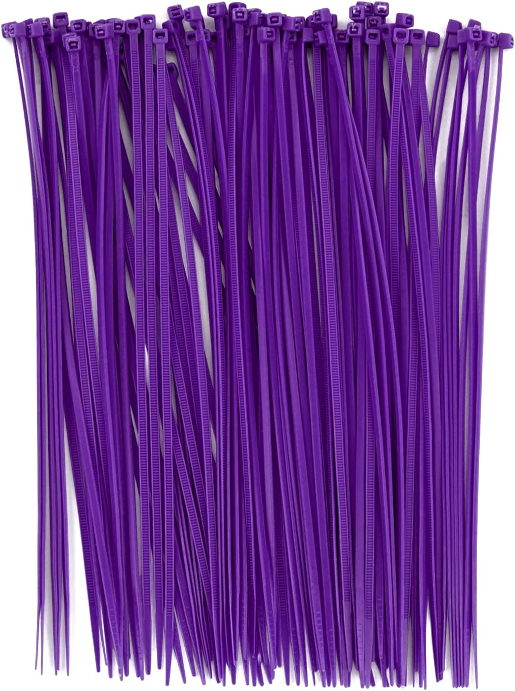 BOROLA Colorful Cable Zip Ties, 100 Packs Self Locking Wire Ties, Perfect for Home, Office, Garage and Workshop (Purple, 8 Inch) image number 5