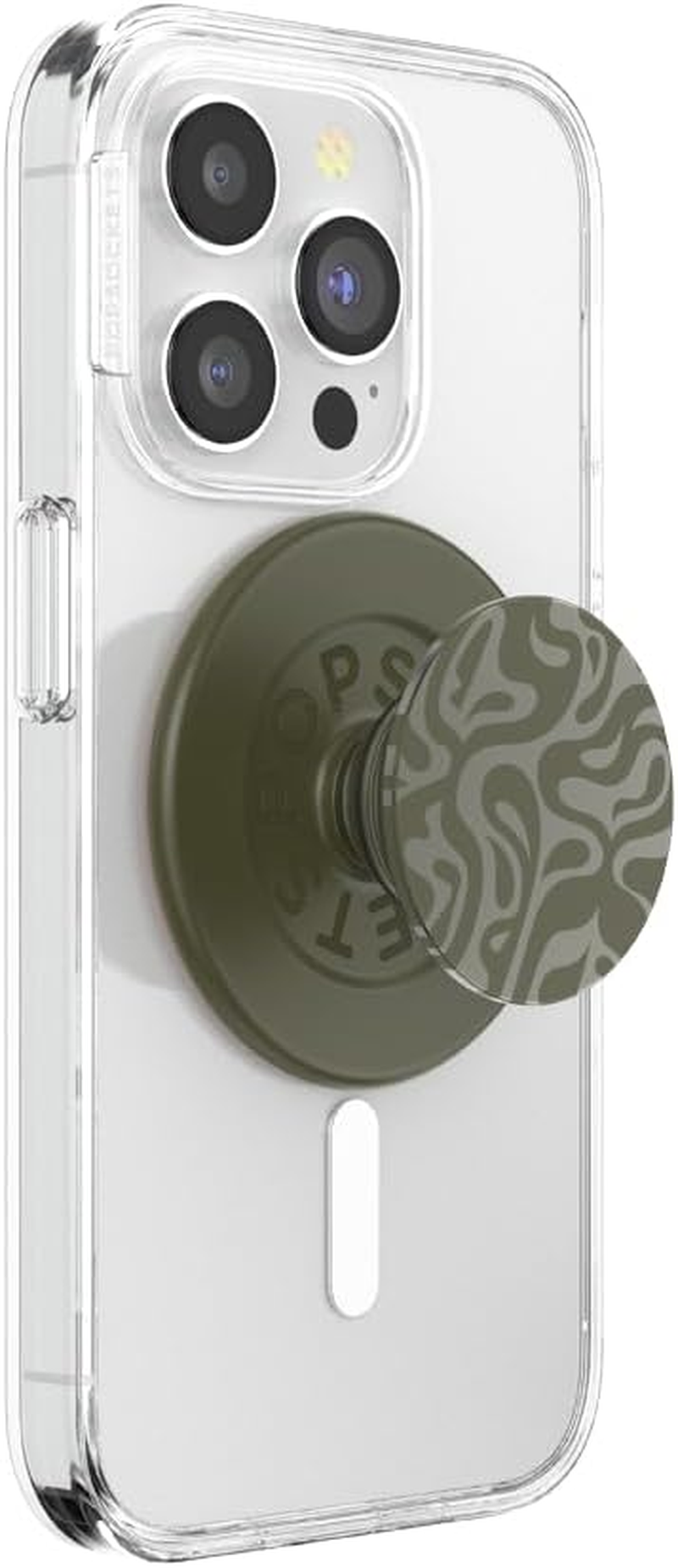 Popsockets Phone Grip with Expanding Kickstand, Adhesive Grip - Silver