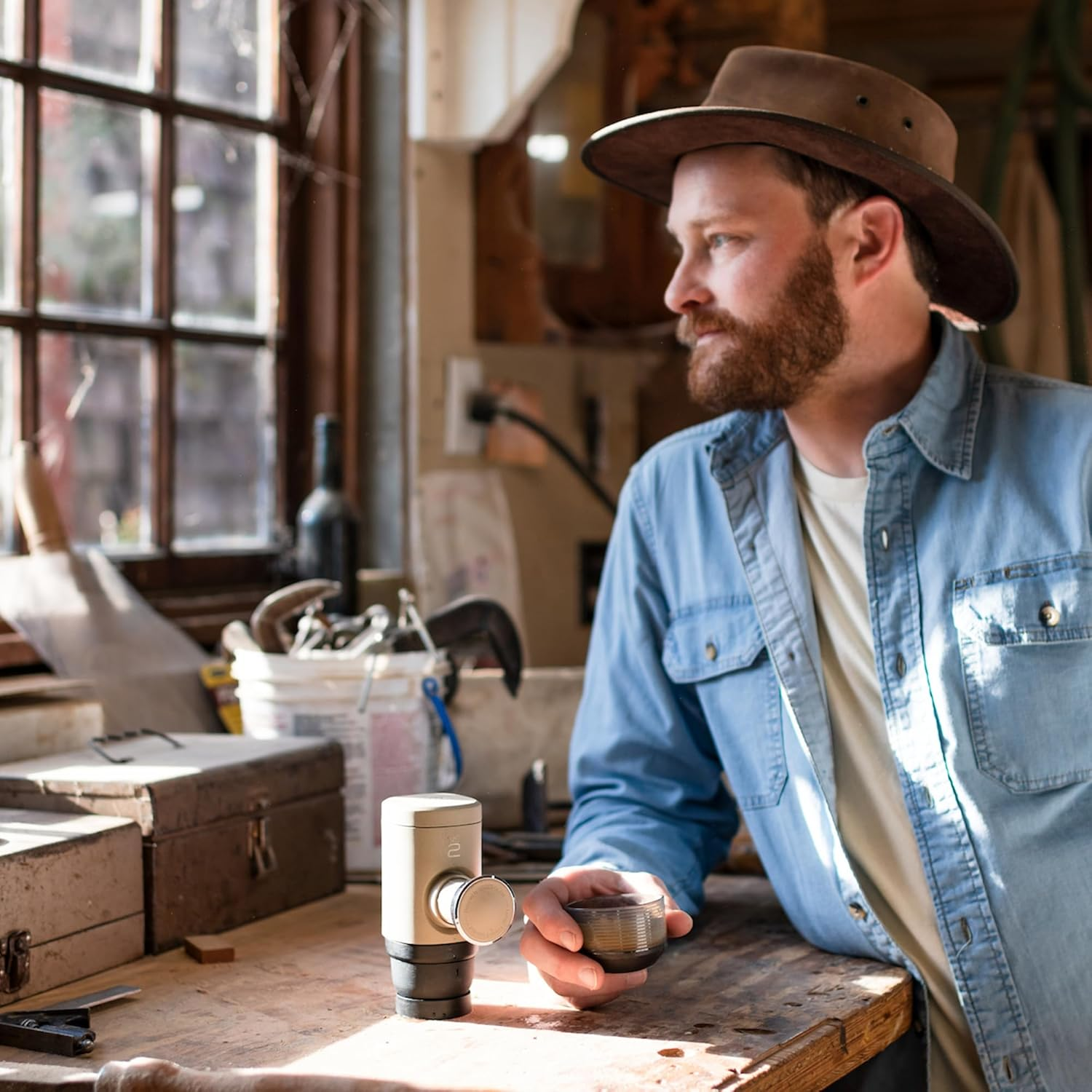 WACACO Minipresso NS2, Portable Espresso Maker Compatible with NS Original Capsules and Compatibles, Manually Operated, 18 Bar Small Handheld Coffee Machine for Travel, Camping image number 6