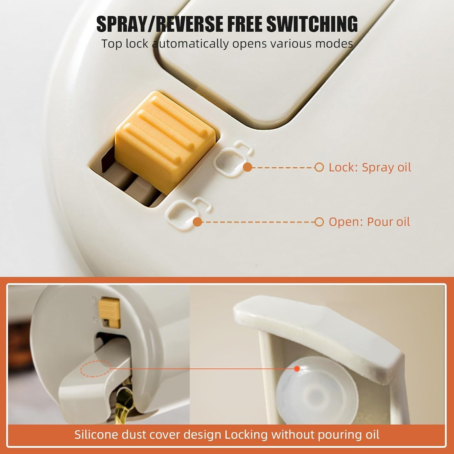 Generic Cooking Oil Dispenser Bottle, 2 In1 Cooking Oil Spray Bottle, Large Capacity Oil Dispenser and Spritzer, Easy to Handle Multifunctional Glass Oil Bottle for Cooking Salad Air Fryer BBQ Baking