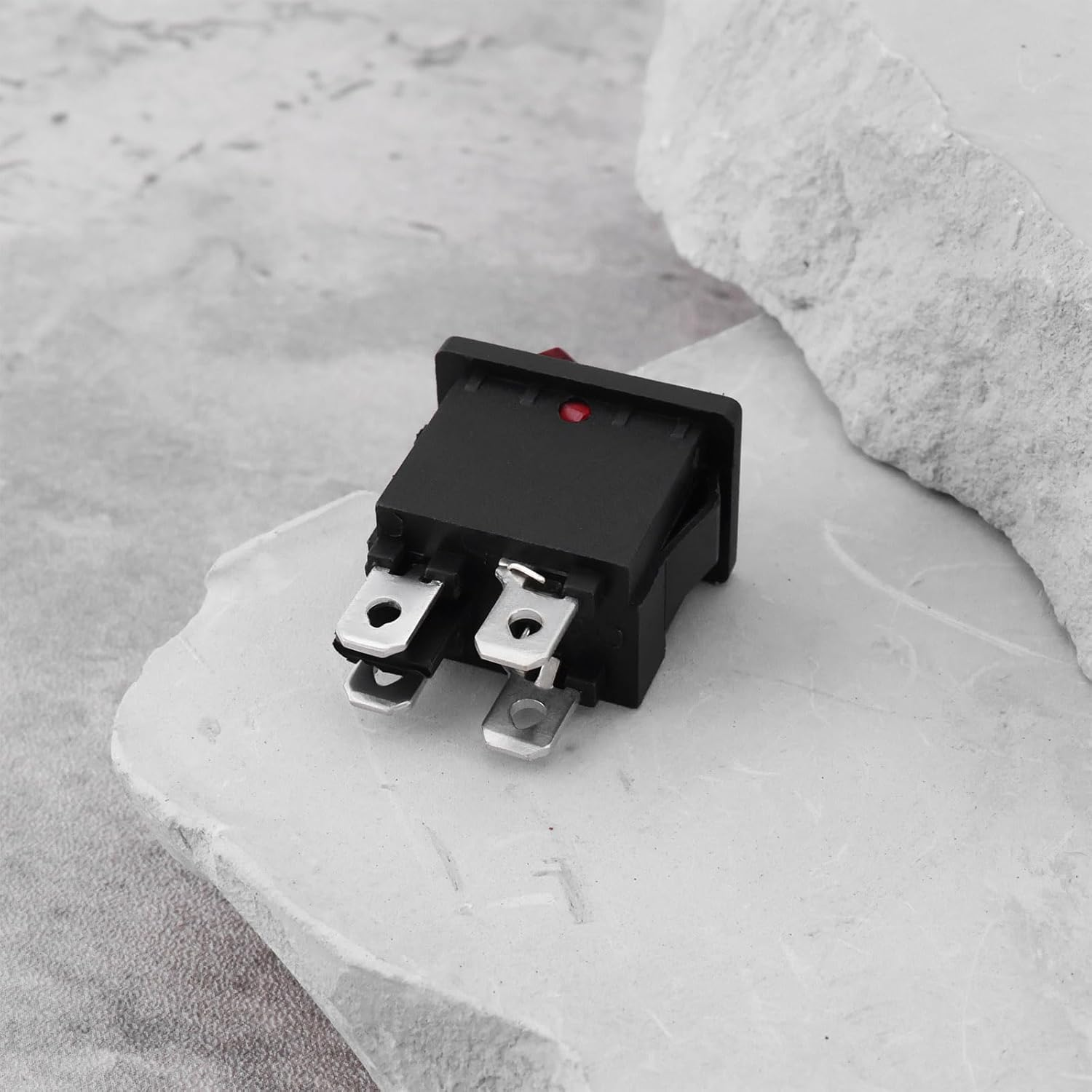 SING F LTD 10Pcs DPST 4Pin Rocker Switch 6A 250V Switch Illuminated (Red) KCD1-104 Suitable for Car and Marine(21X15Mm) image number 3