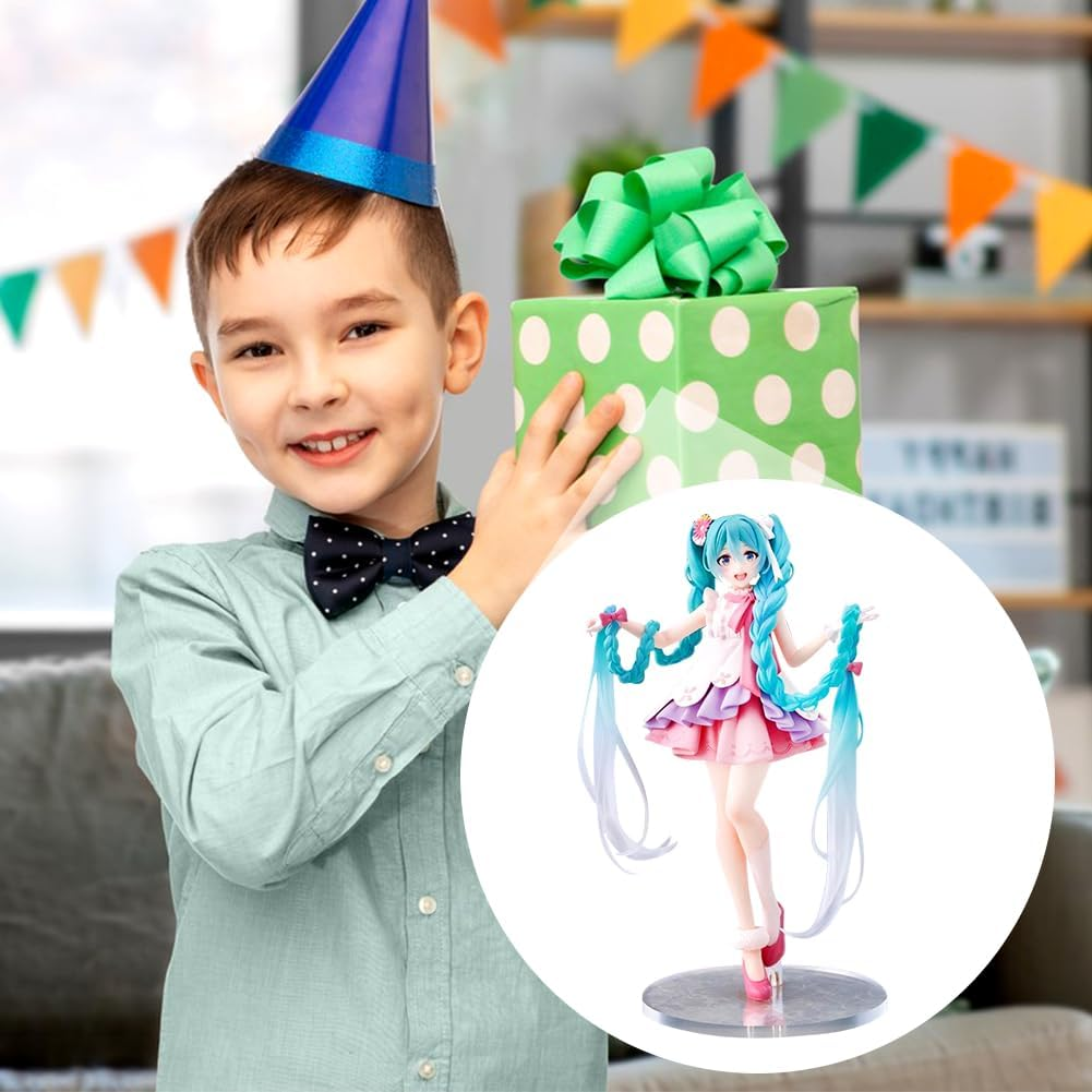 Hatssunes Miku Anime Figures Character Model Statue Action Figure PVC Figure 20 Cm Miku Figure, Desktop Ornaments, Gifts for Anime Fans (Pink) image number 4