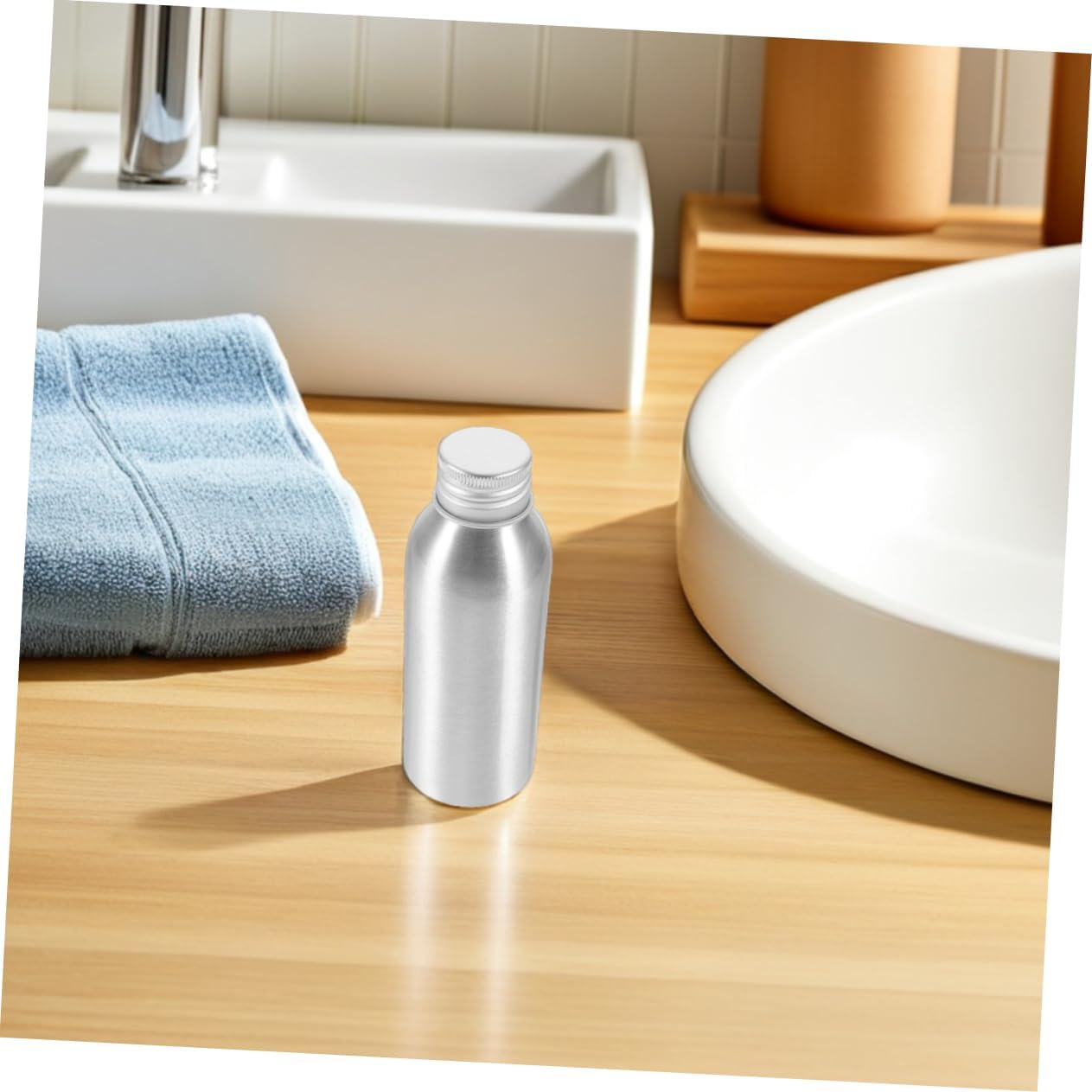 BESTYASH 5Pcs Travel Essential Oil Bottles Aluminum Oil Jars Refillable Dispensers Leakproof Empty Aluminum Bottles for Fragrance image number 6