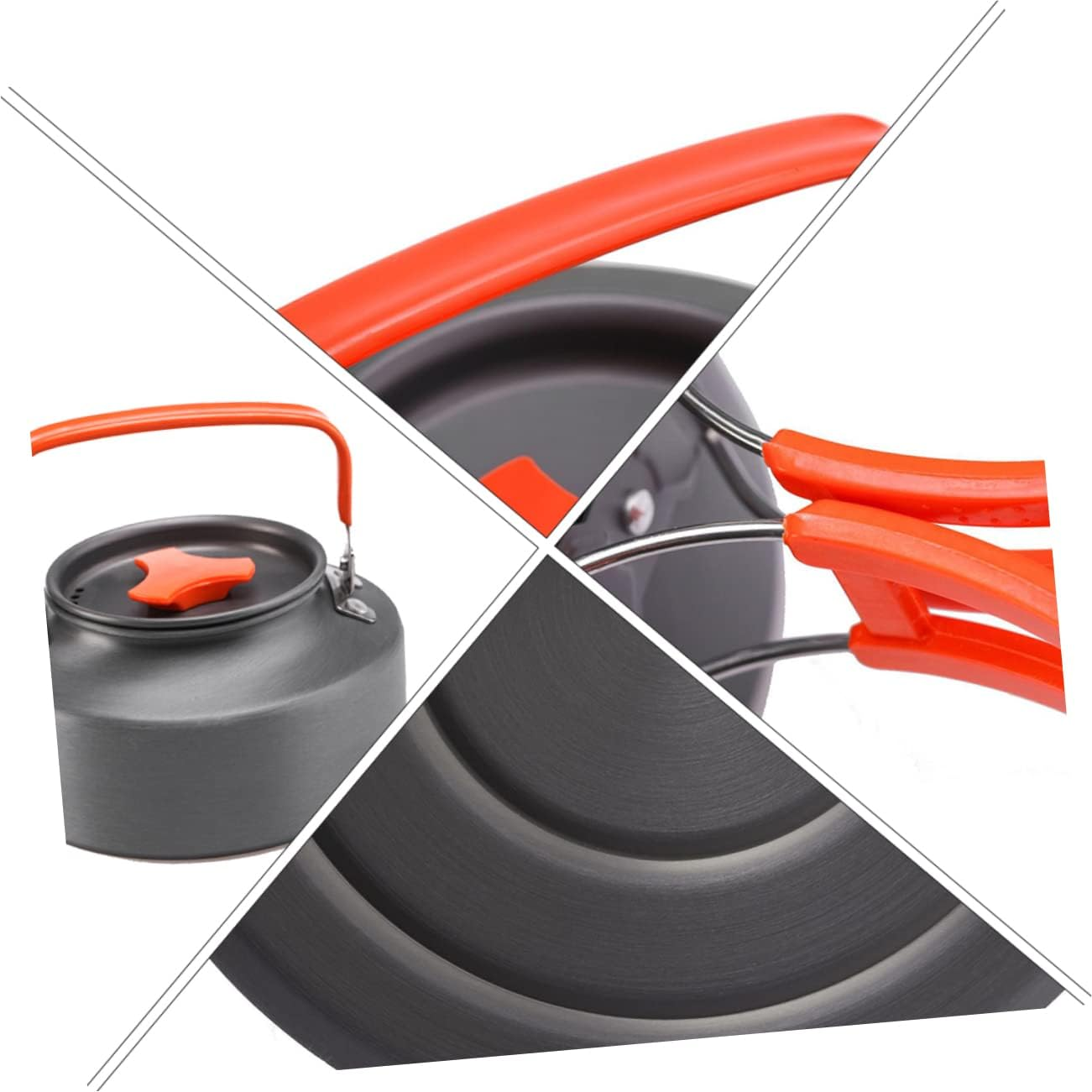 Portable Pot Camping Pots Cookware Cutlery Tool Cooker for Outdoor Activities image number 5