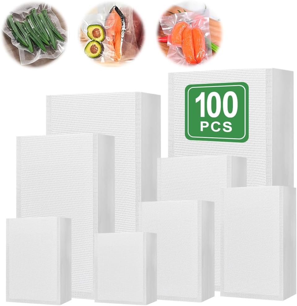 Vivva Vacuum Food Sealer Bags 7X10Cm 100Pcs Vacuum Seal Bags and Puncture Prevention Vacuum Seal Freezer Bag Food Grade for Sous Vide Vaccume Sealer Storage Precut Vacuum Bag image number 6