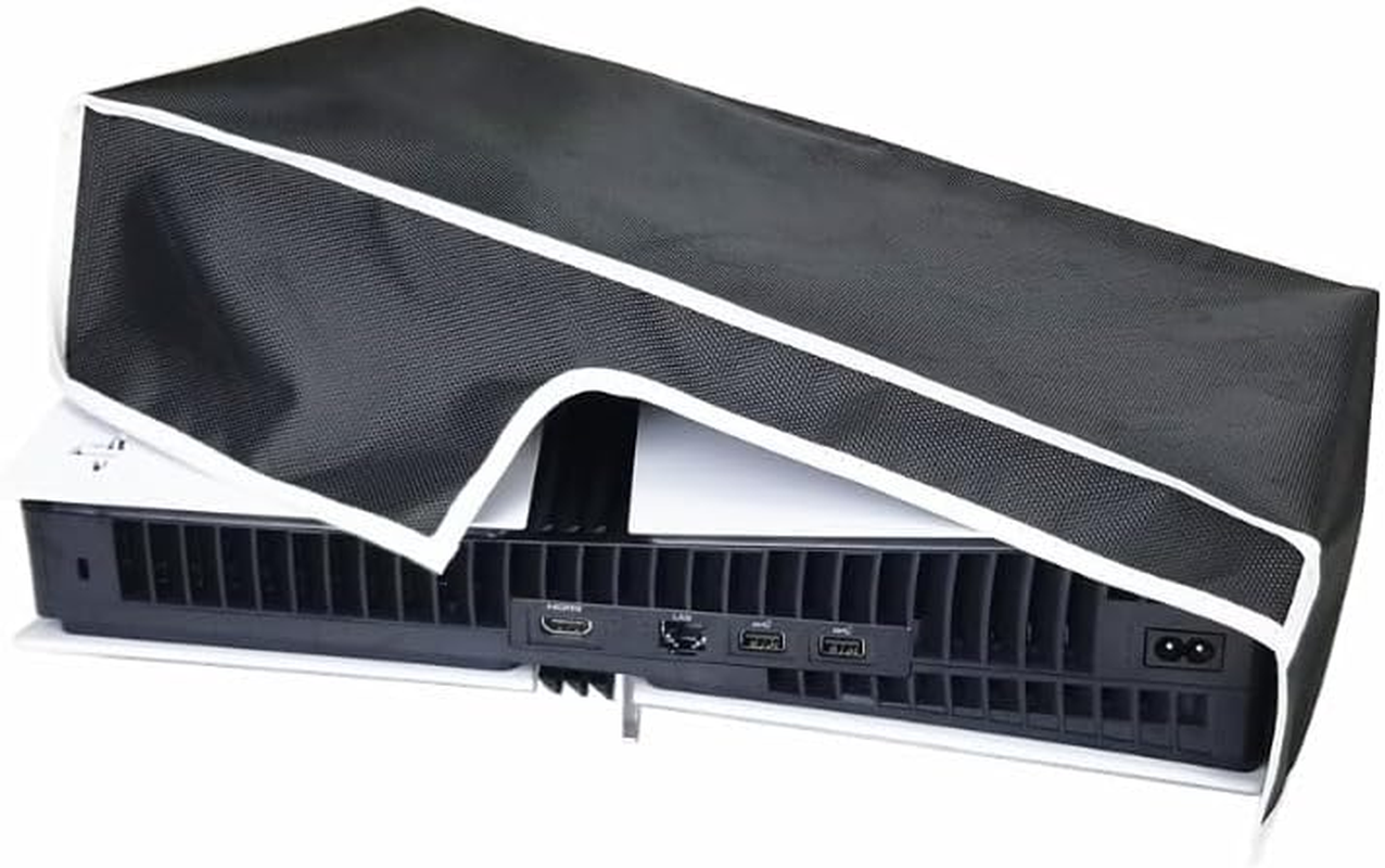 Cover Horizontal for PS5 Pro/Ps5 Slim/Ps5,Ps5 Console Protective Cover Horizontal Dustproof,Easy to Remove Custom Designed for PS5 Pro Console Disc Edition & Digital Edition (Black and White Line)