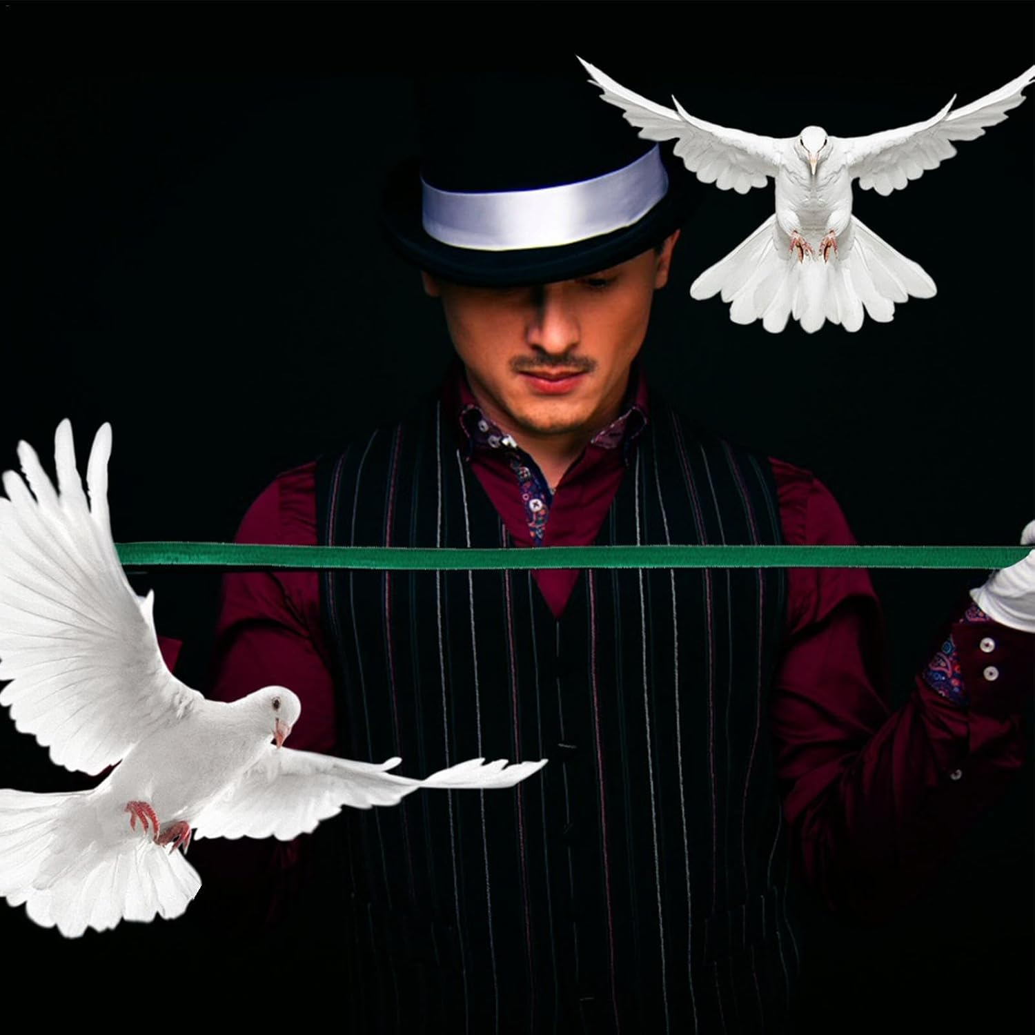 Magic Trick Rope - Illusion Gimmick Prop - Creative Magic Tricks, Funny Rope, Easy to Do Magic Shows, Magic Prop for Magicians - Green image number 5