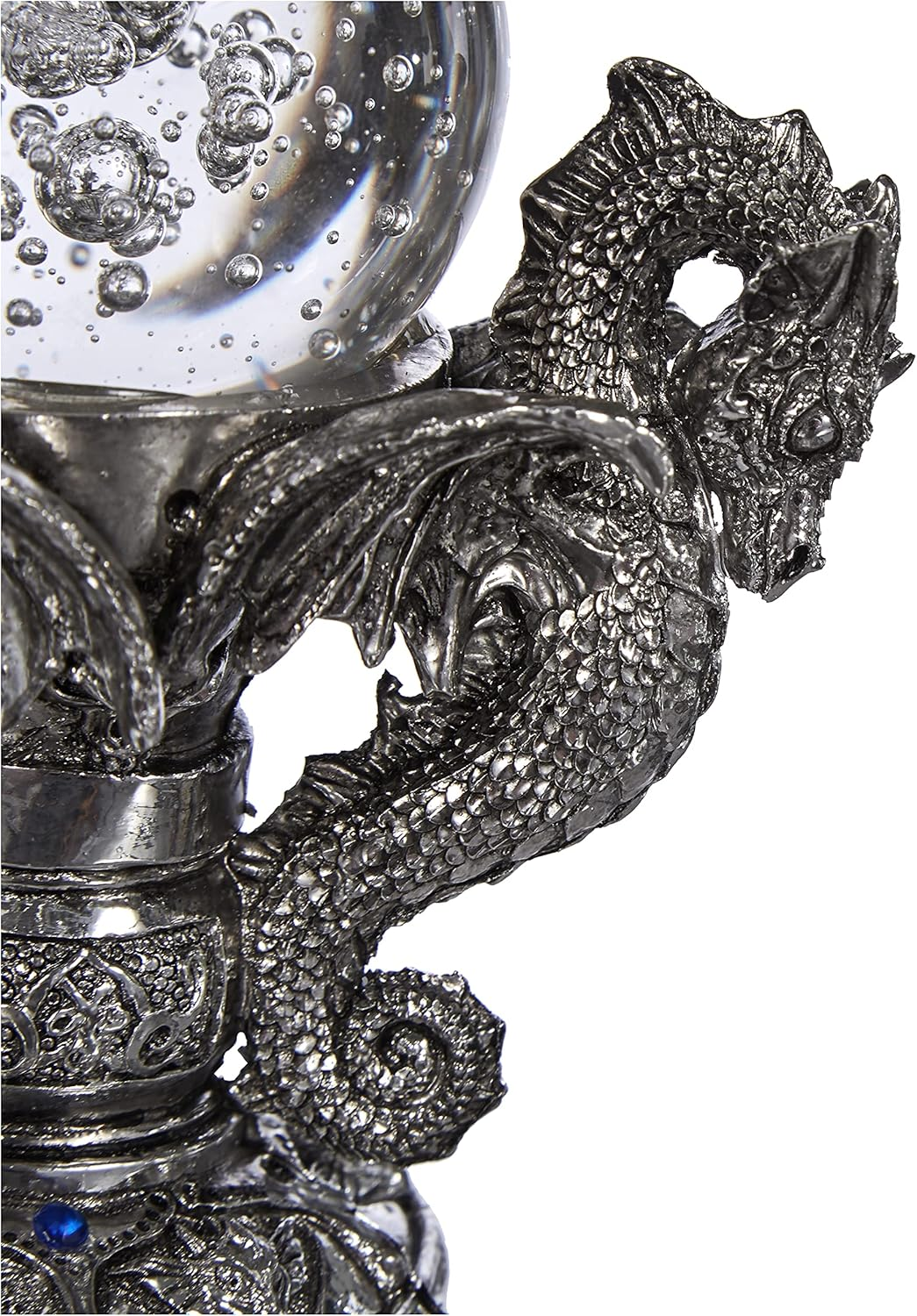 Design Toscano QS291672 Dragons of Corfu Castle Mystic Glass Globe, Silver image number 2