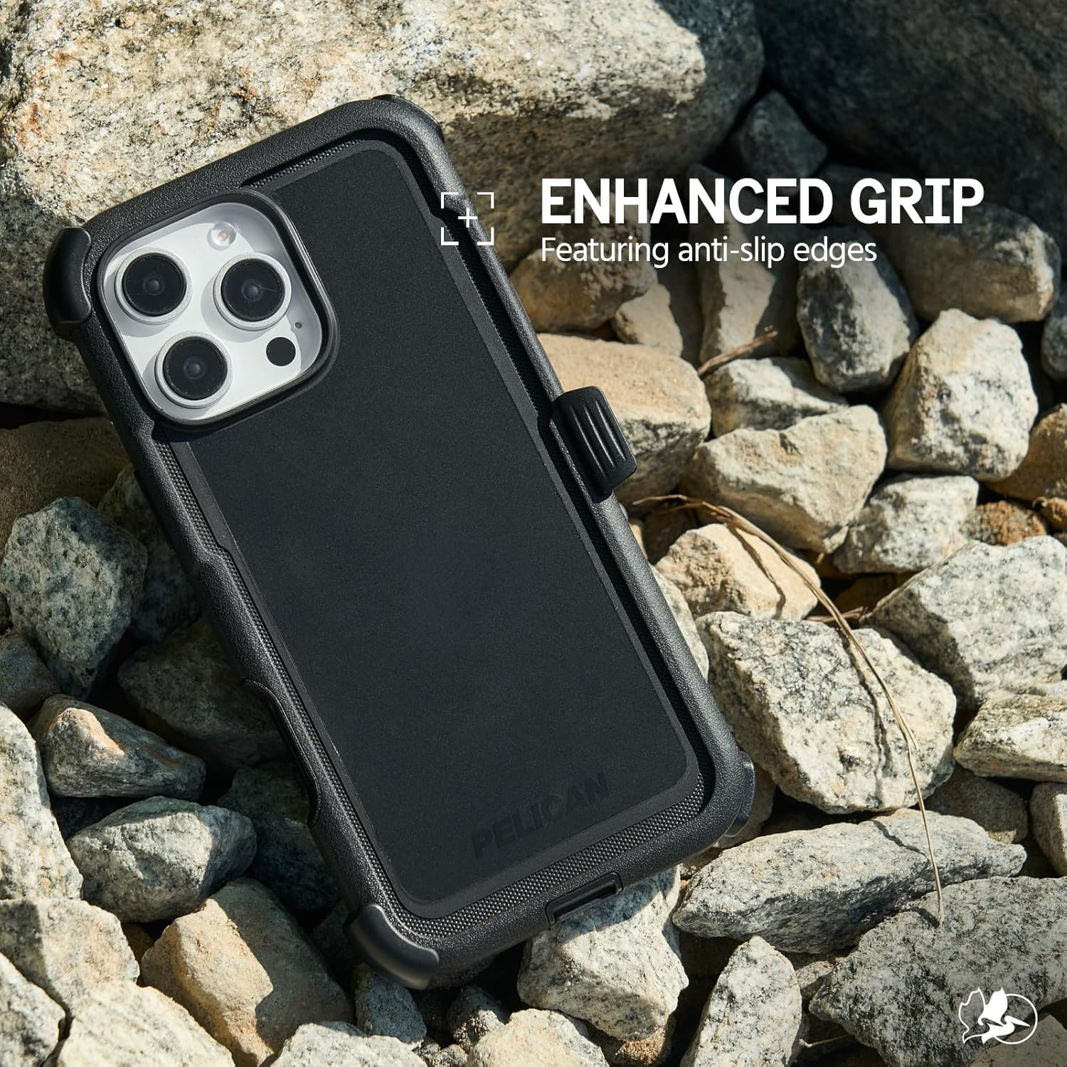 Pelican Voyager Iphone 16 Pro Case [Compatible with Magsafe] Rugged Phone Case W/ 18Ft Military-Grade Drop Protection - Heavy Duty Phone Cover W/Belt Clip Holster for Iphone 16 Pro - Black image number 4