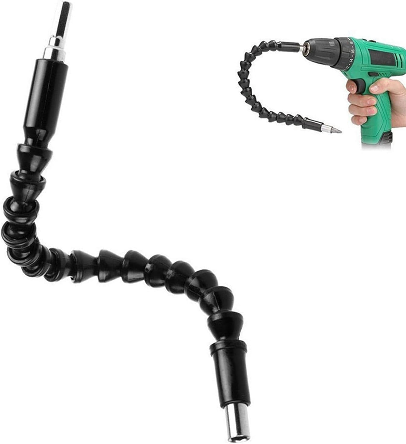 Riuulity Flexible Extension Screwdriver, Electric Drill, Hand Drill, High Accuracy, Snake Shape, Magnetic image number 2