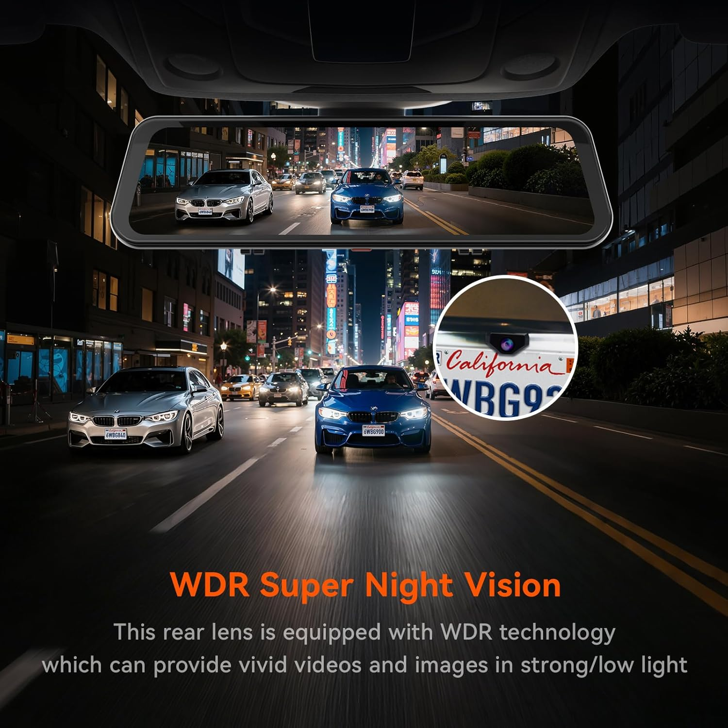 WOLFBOX Upgraded WDR Rear Camera for G840S / G840H / G850, 1080P Waterproof AHD Car Rear View Camera image number 1