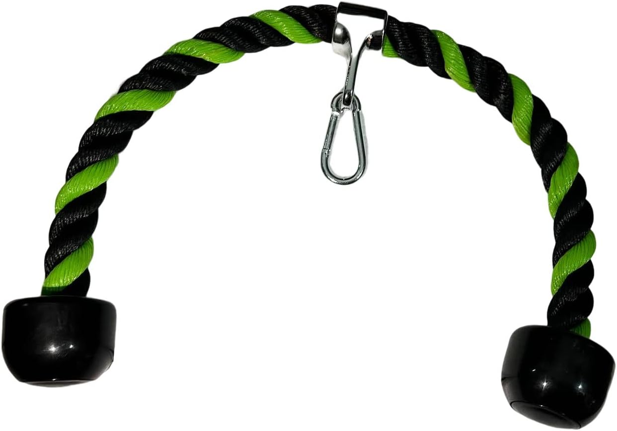 Heavy Duty Tricep Rope Attachment Tricep Rope Nylon Tricep Rope Cable Single Press Push down Fitness Gym Bodybuilding Cable Dual Grip Tricep Rope with Universal Cable Machine Attachment image number 3