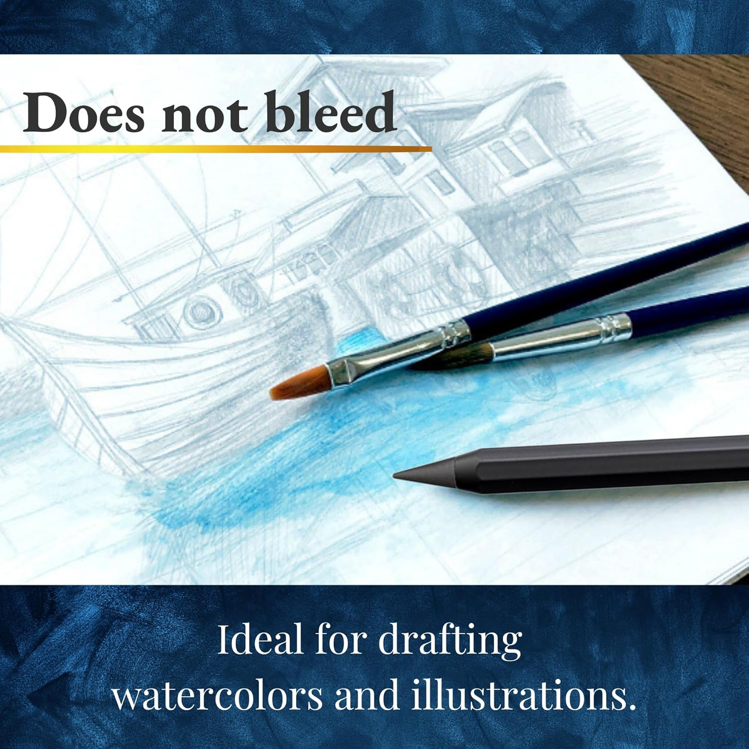 Sun-Star Stationery S4541120 Metal Pencil, Metacil, Black - Navy image number 7