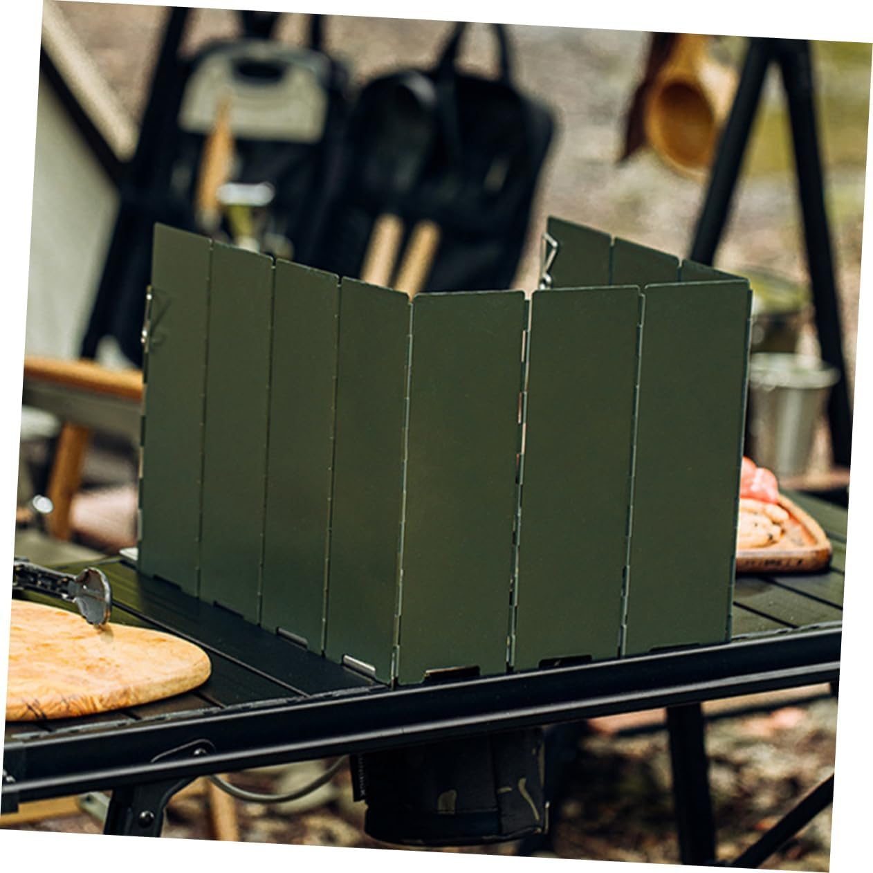 KOMBIUDA Portable Cassette Stove Windshield Outdoor Cooking Wind Guard Camping Windproof Tool image number 1