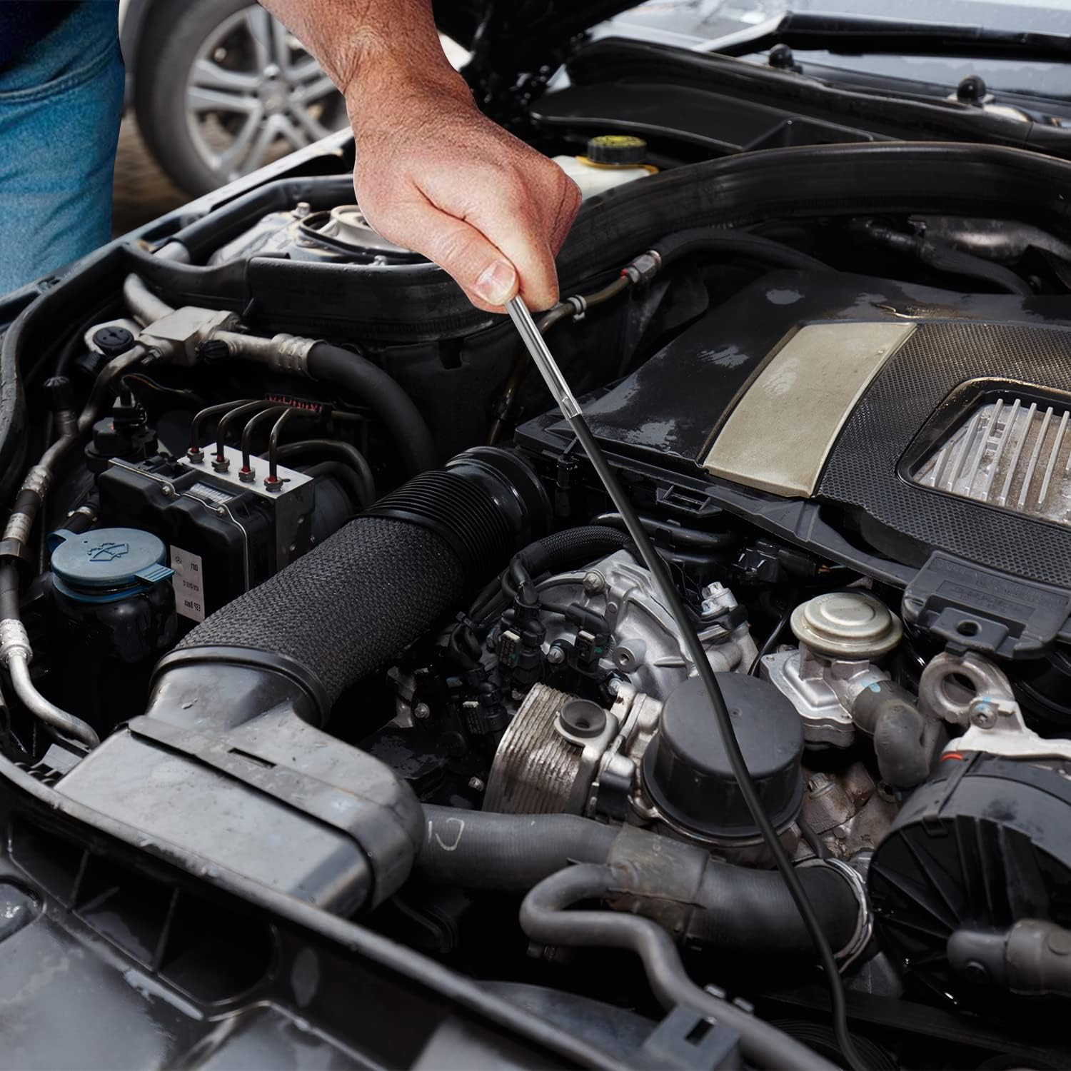 Small Caliber Flexible Grabber Tools 24'' Four-Claw Pickup Tool Pick up Items in Narrow Space Flexible Waste Picking Tool for Engine Bay/Home Sink/Earring (Not Magnetic) image number 1