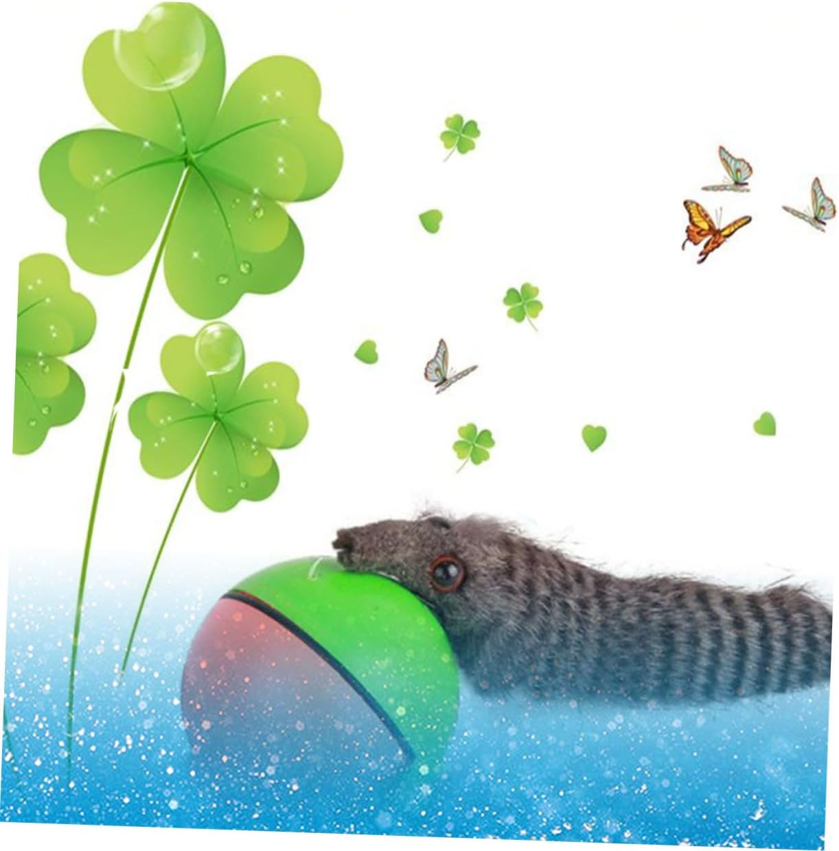 HYTROVE Electric Weasel Ball Toy Rolling Ball Interactive Cat Dog Puppy Toy Random Color Suitable for Pet Play and Exercise image number 3