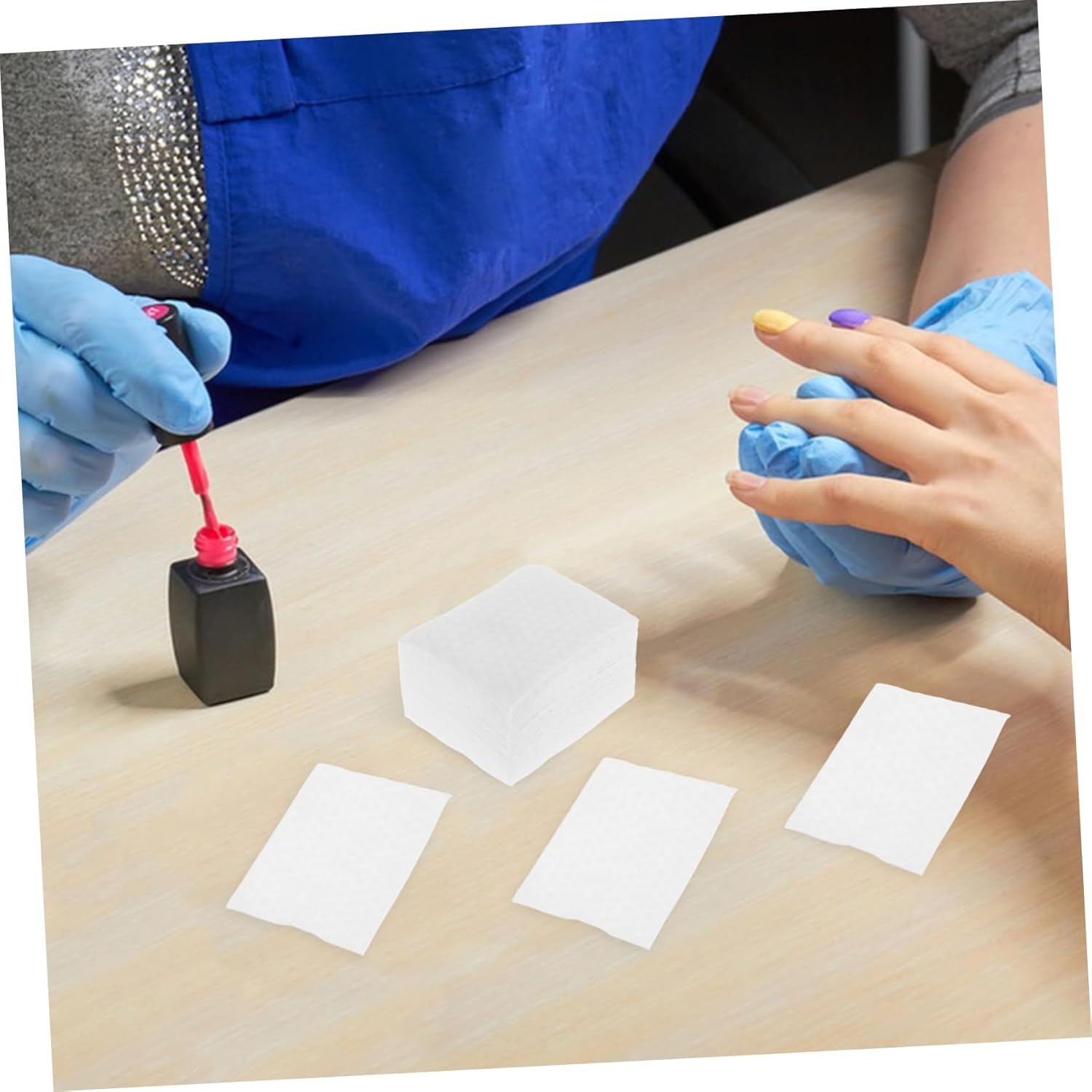 Pearl Textured Square Cotton Pads 450Pcs for Makeup Removal and Nail Polish Remover Pure Cotton Soft Touch Multipurpose Beauty Tool