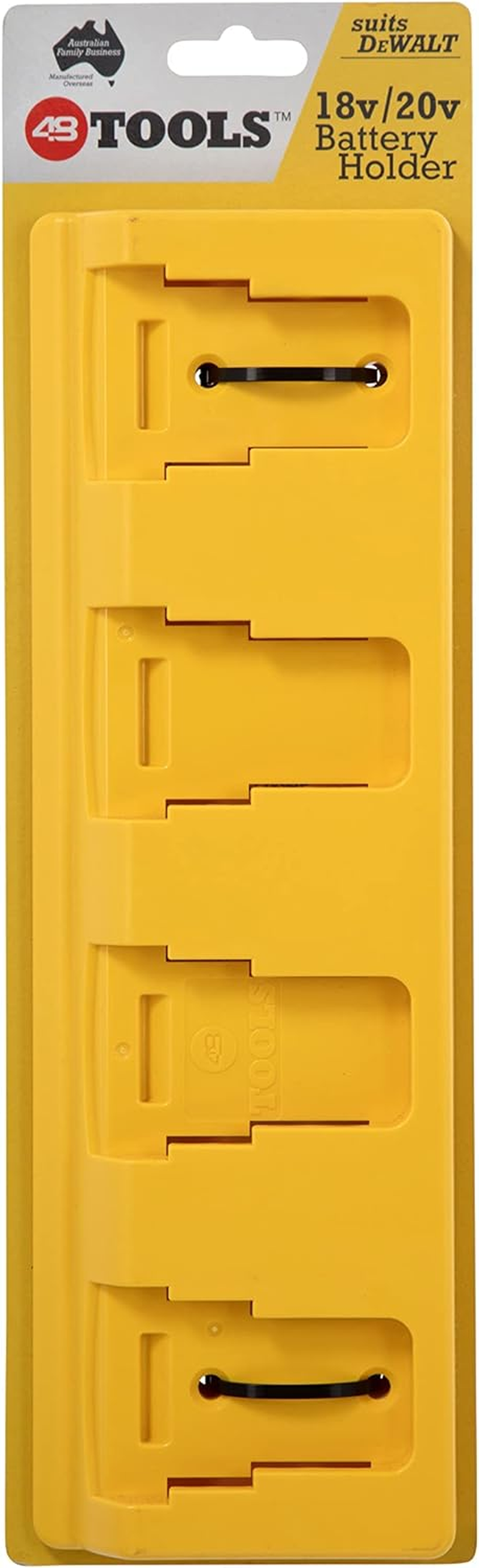 48 Tools Battery Holder for Dewalt 18V & 20V Battery Holder - Durable Wall Mount Storage for Cordless Power Tool Batteries, Easy Install, Commercial-Grade ABS image number 4