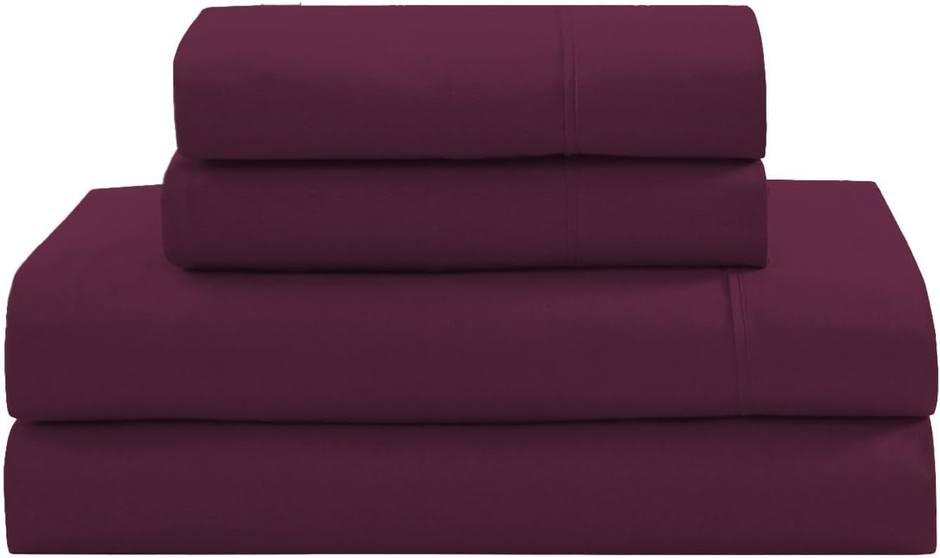 Lane Linen 100% Organic Cotton Bed Sheets, Rose Dawn, Single, 3 Piece Set (1 Flat Sheet, 1 Fitted Sheet, 1 Pillowcase) image number 2
