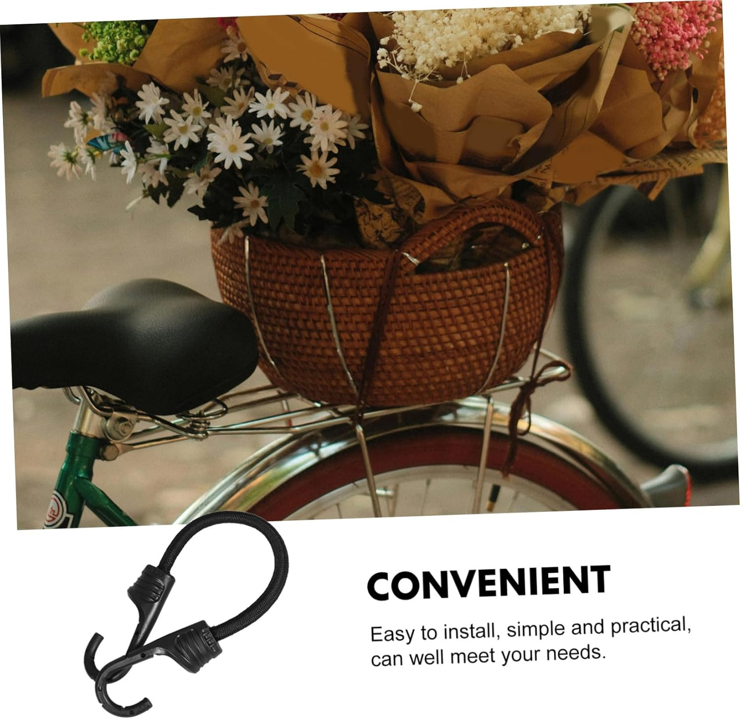 WATIIFUFU 12Pcs Elastic Luggage Straps Bike Hanging Hooks Cord Hooks Spring Trunk Straps Bike Rack for Secure Travel Tie Down image number 3