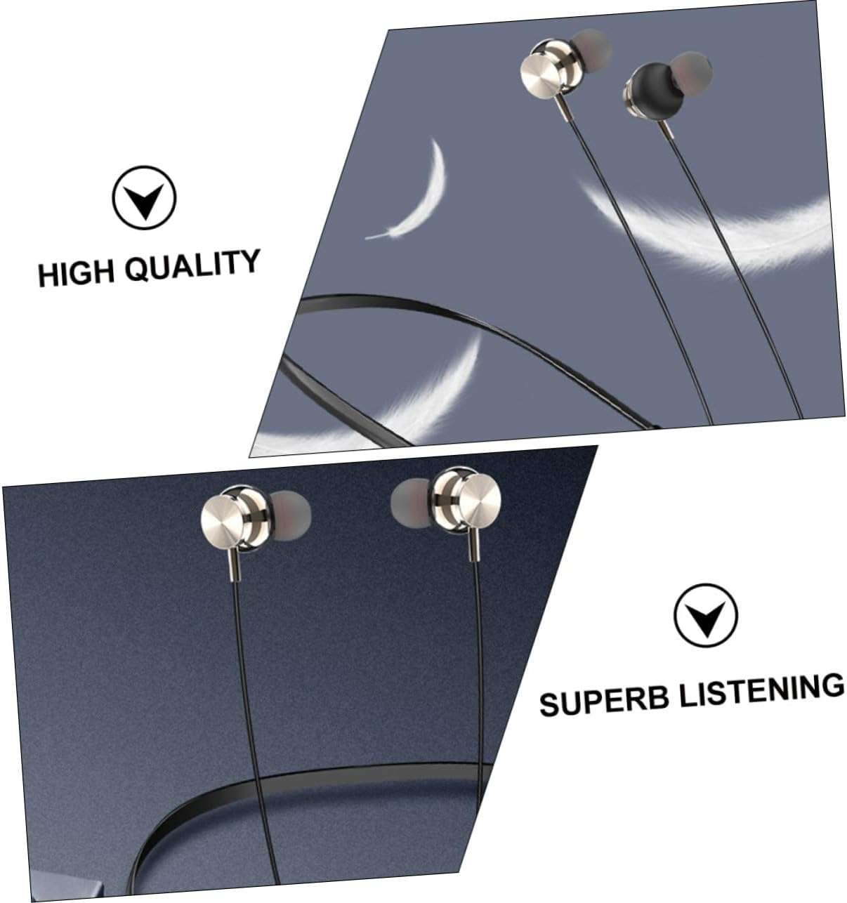 Uonlytech 5.0 Neckband In-Ear Headphones Wireless Earbuds Sweat-Resistant Sports Headset Compact Magnetic Neck Hanging for Outdoor Fitness Black image number 2