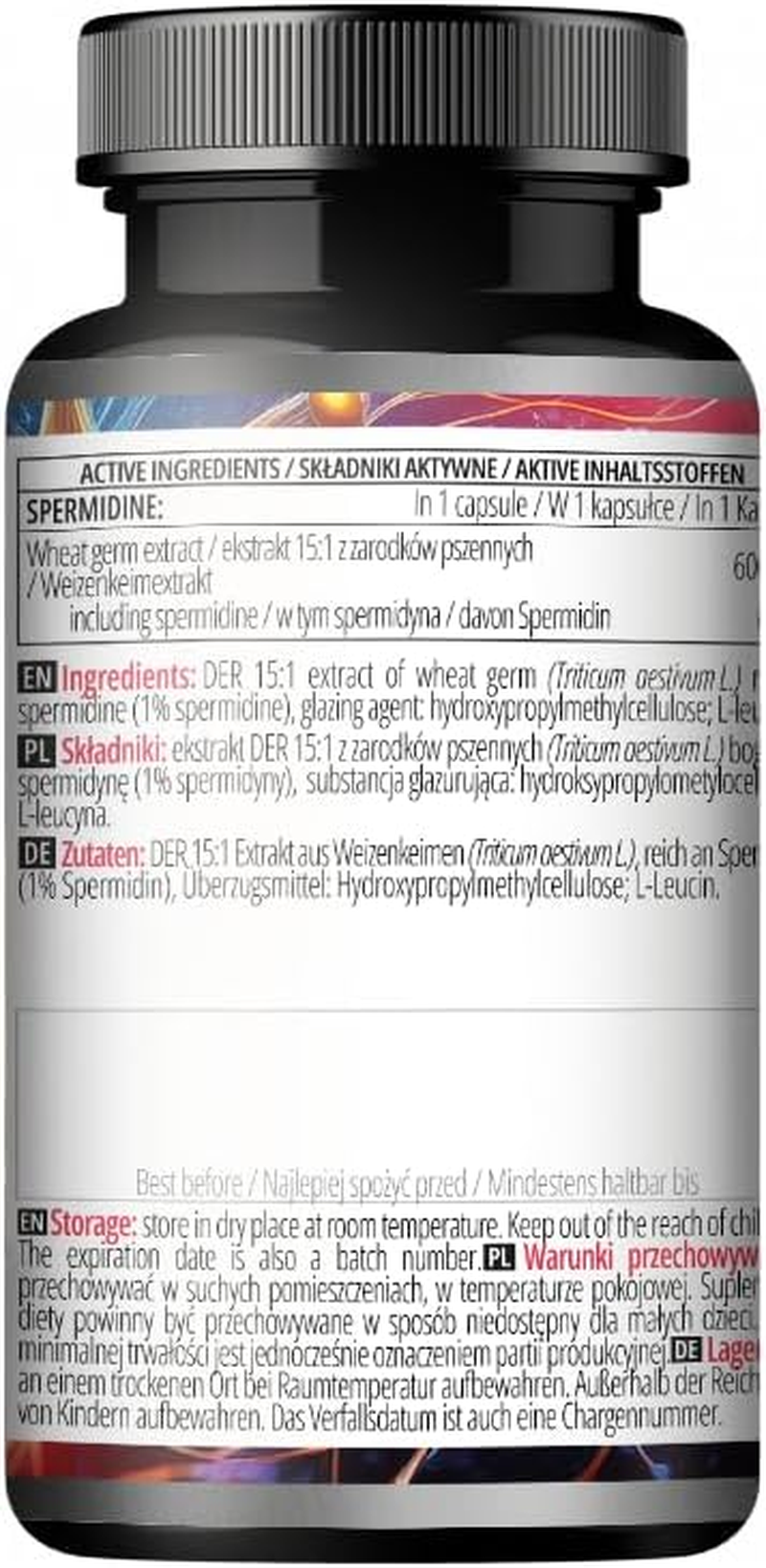 Spermidine 600Mg from Wheat Germ Extract - 60 Capsules - 60 Days Supply - Supports Healthy Aging - Dietary Supplement by Apollo'S Hegemony