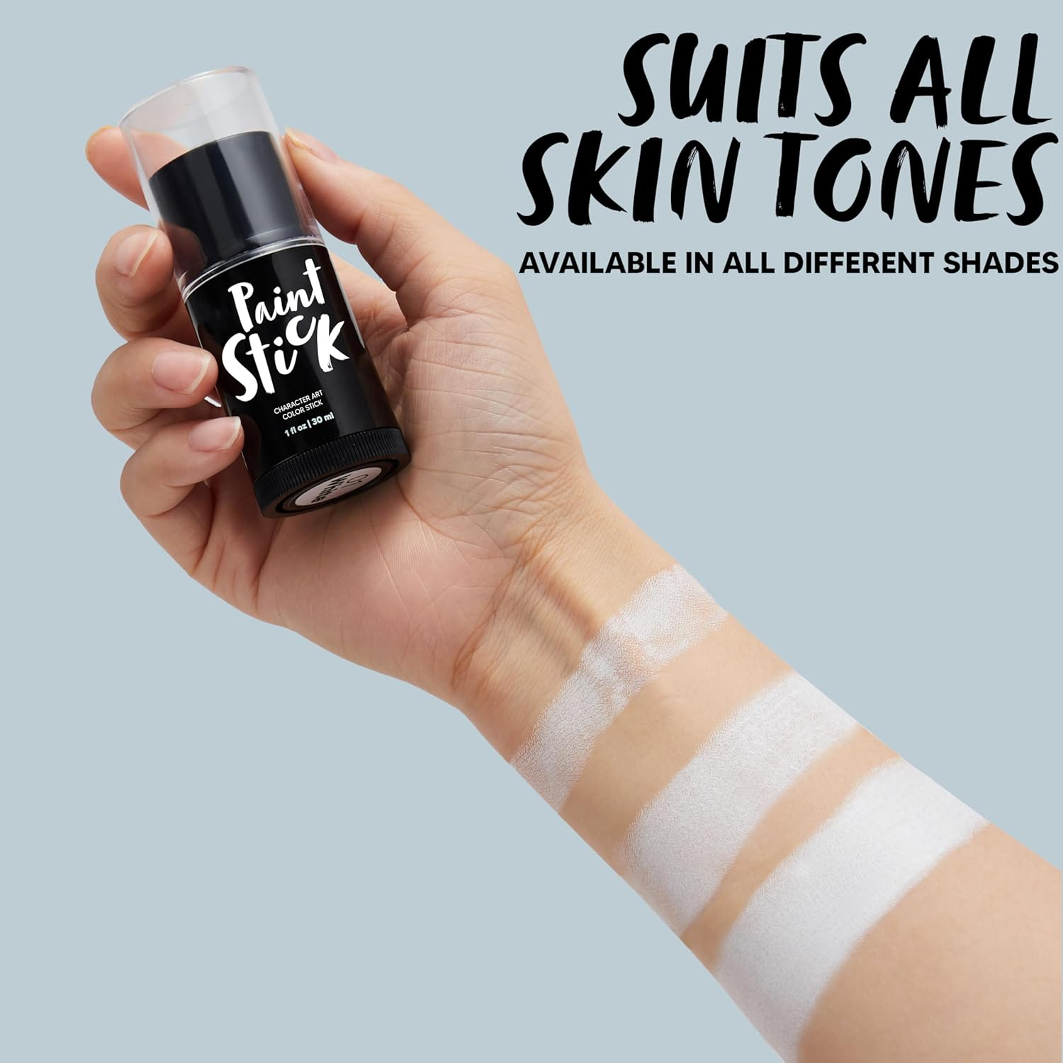 Spooktacular Creations Halloween Makeup Face and Body Paint Makeup Stick , Oily Waterproof Foundation Stick for Cosplay Zombie Skeleton Clown for Adult Party Dress up (1 Oz, White ) image number 3