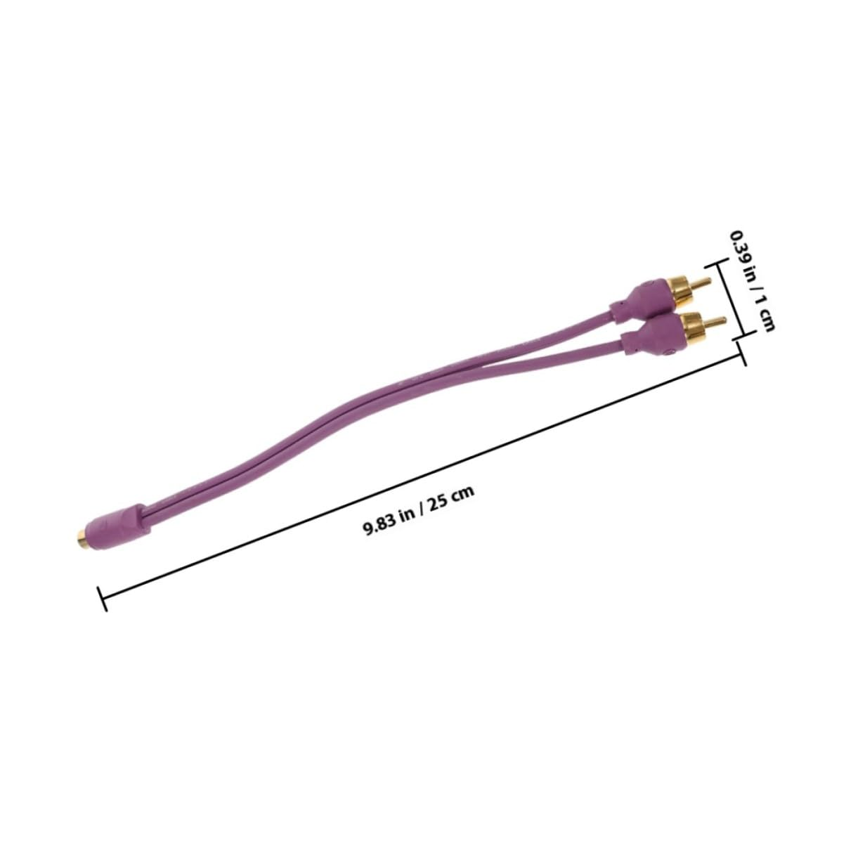 PRETYZOOM Car Audio RCA Y Splitter Cable 2Pcs Male to Male Output Converter for Subwoofer Amplifier Home Theater Vehicle Audio Installation image number 1