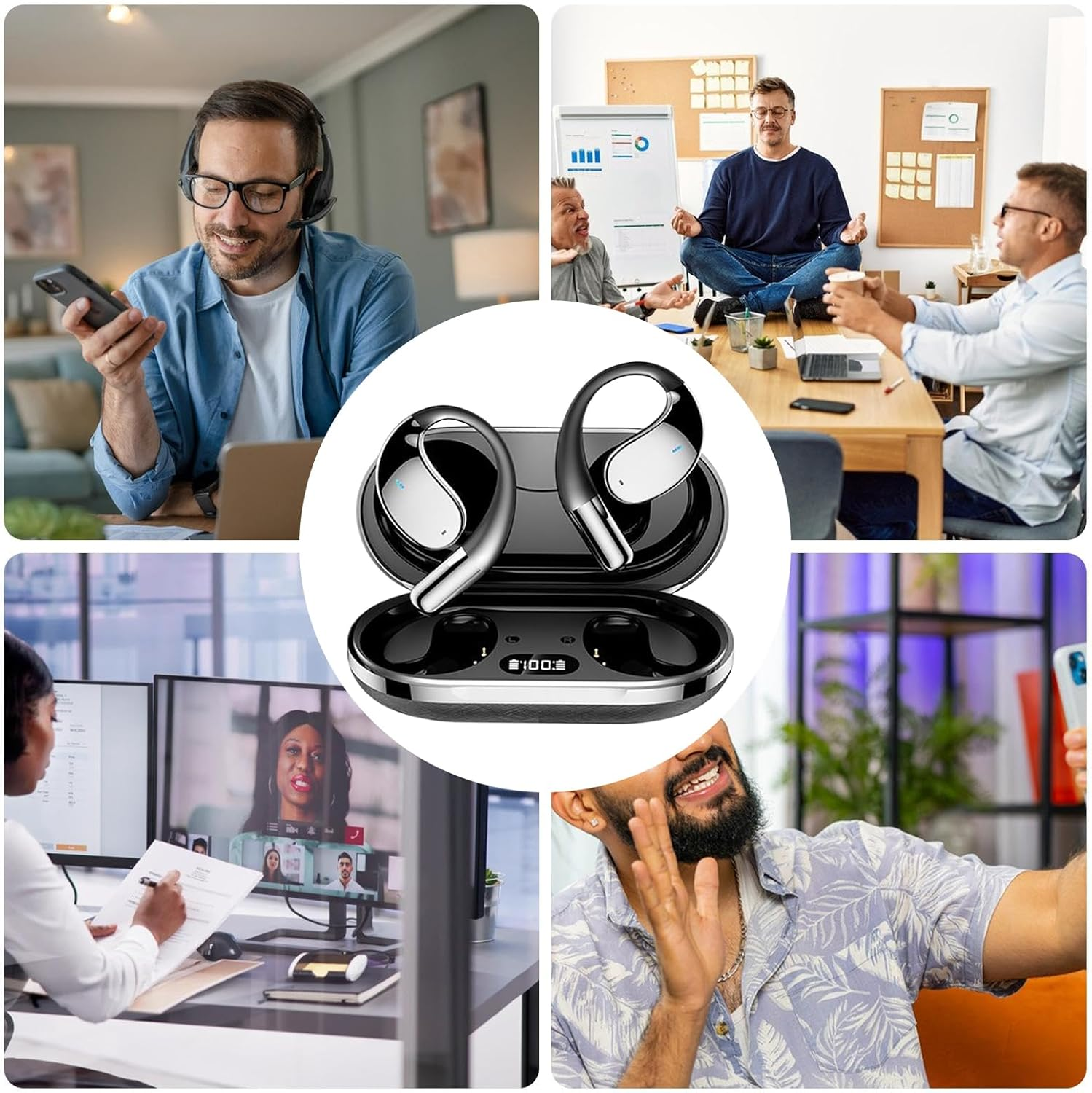 AI Translation Earbuds | 156 Languages Translation Earbuds - Conversation Interpreting Earphones,For Communication Travel Learning Business Education Tourism Conference Meeting School image number 2