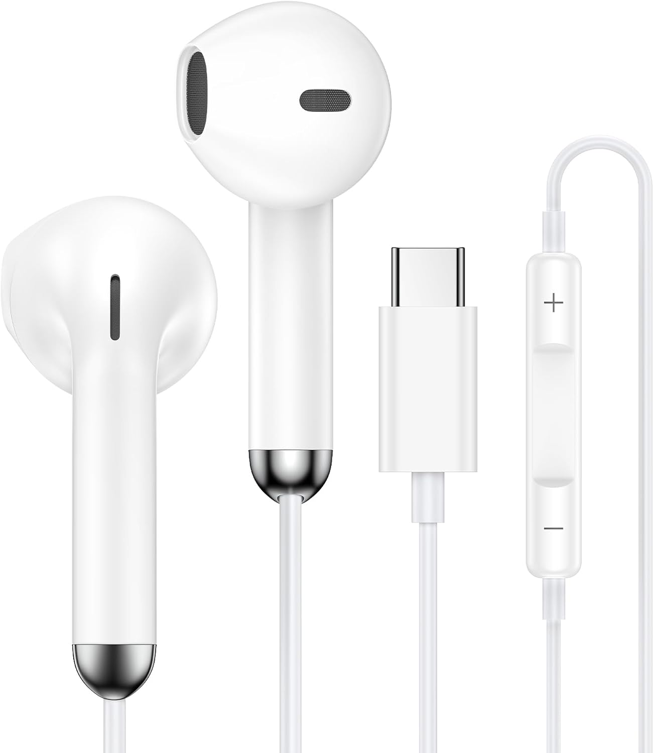 USB C Headphones with Cable for Samsung Galaxy S25 Ultra S24 S23 S22 S21 A17 5G A16 A36 A56 A55, In-Ear Headphones USB C Headset with Microphone Earphones Type C for Iphone 17 Air 16 15 I Pad Pro image number 2