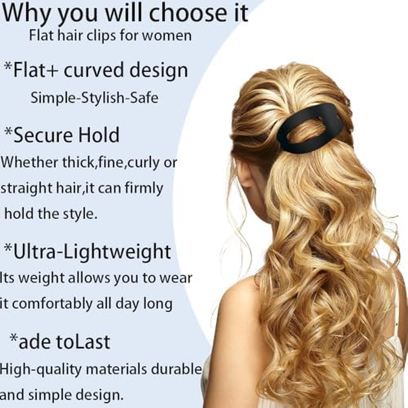 Xanthelle Hair Clips, Pack of 4 Hair Clips, Women'S Hair Clips, Large as Claw Clip, French Hair Clip image number 6