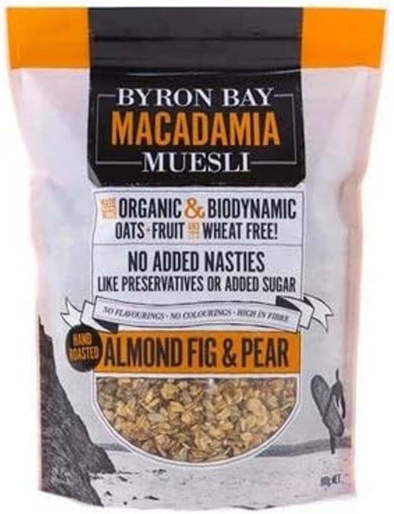 Byron Bay Organic Almond Fig and Pear Honey Macadamia Muesli 450G