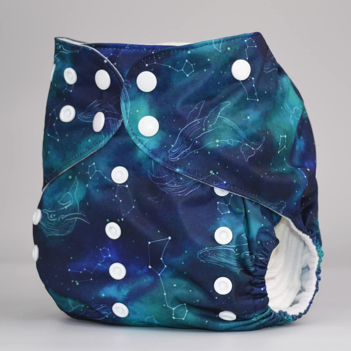 2 to 7 Years Old Cloth Diaper Nappy Pocket Reusable Washable Junior Big Baby Kids Toddler (Whale Stars) image number 6