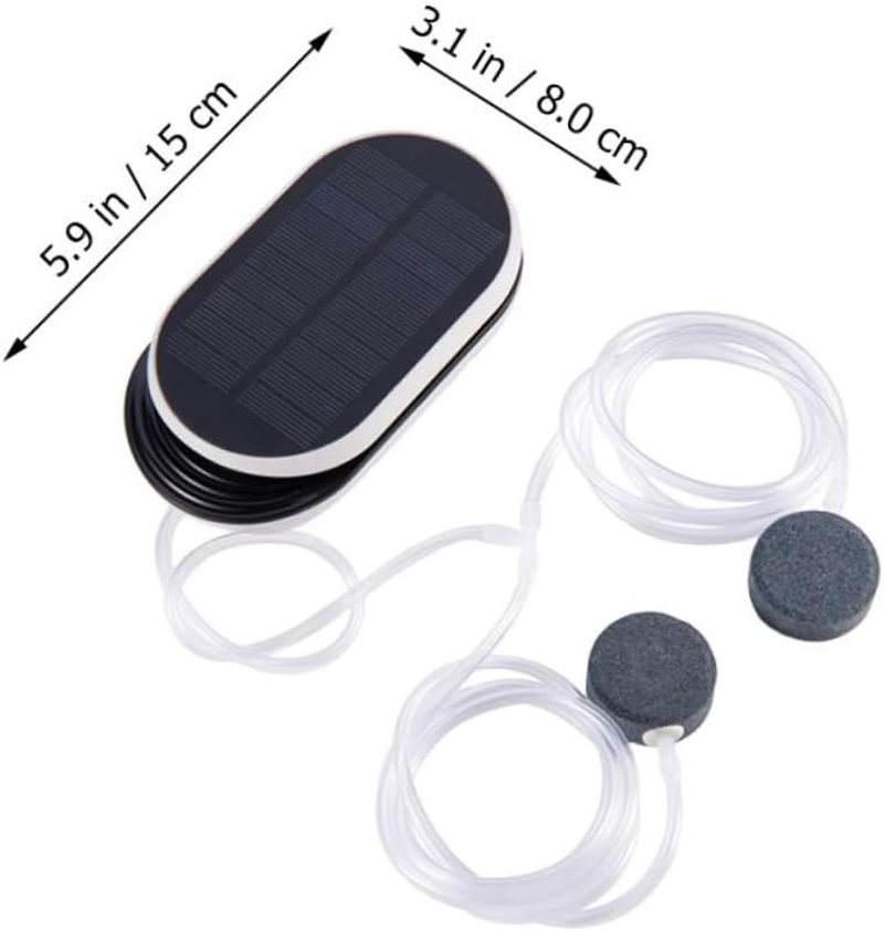 COHEALI Solar Oxygen Aerator with Pure Copper Core Built Lithium Battery Low Noise Large Air Volume Pump for Outdoor Ponds and Gardens Sun Powered Oxygenation Tool with Overcharge image number 3