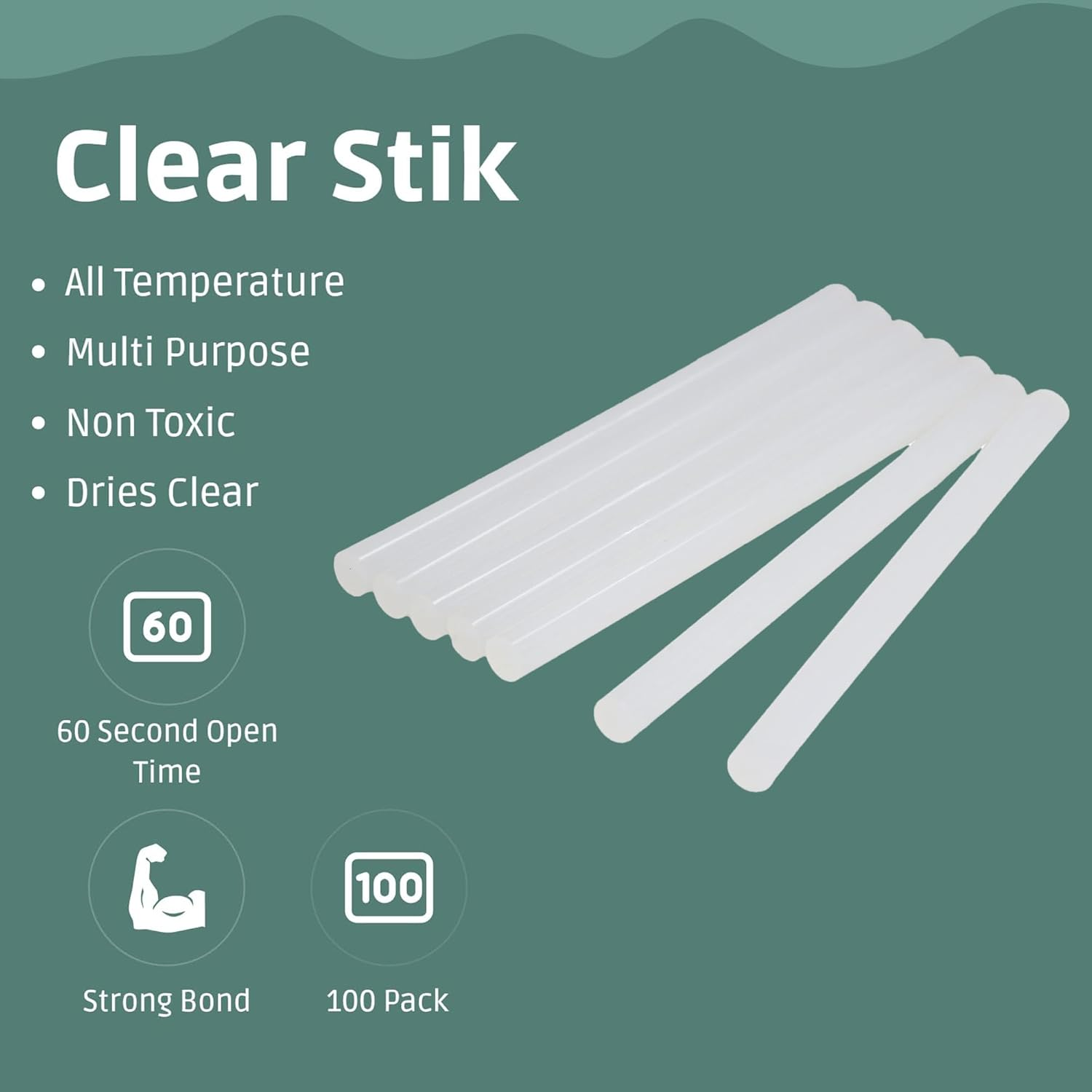 100Pack Hot Glue Sticks -7Mm X 100Mm Hot Glue Gun Sticks， 5/16" D, 4" L Hot Melt Glue Sticks for DIY Hobby Craft General Repairs, Home Decoration and Gluing Projects image number 2