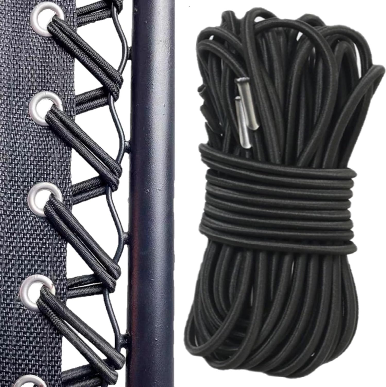 Zero Gravity Chair Cord Replacement, 4 Pack, Elastic Cord for Antigravity Chair, Patio Recliner Chair, Lawn Bungee Chair, Beach Chair, Lounge Chair, Outdoor String Chair, Nylon Stretch String Cord image number 2