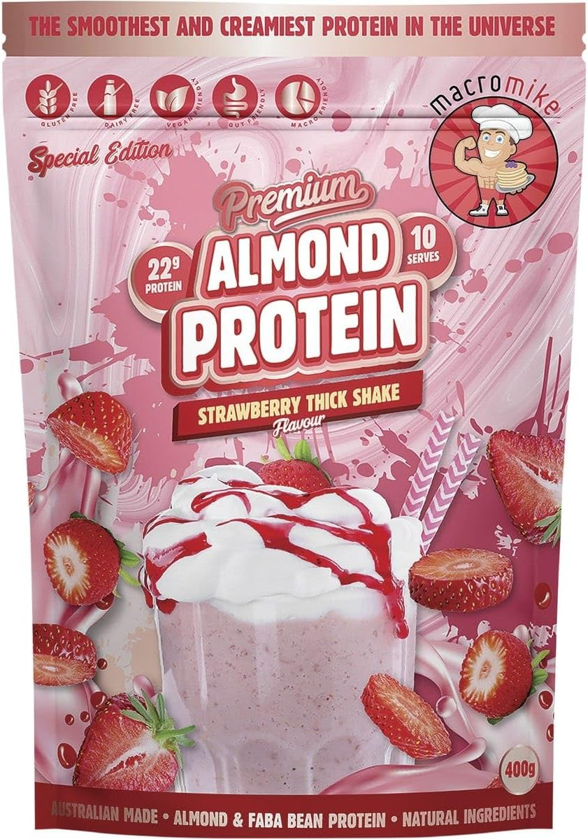 Macro Mike Strawberry Thickshake Luxe Almond Protein 400 G
