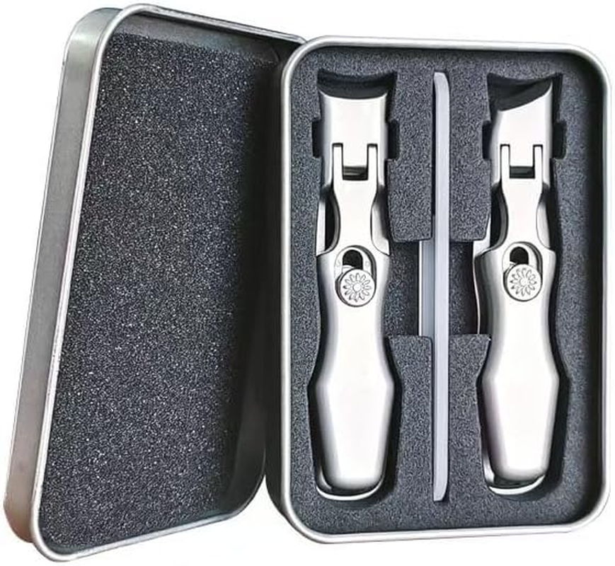 Vervesourced Professional Nail Clippers Kit with Toenail Clippers, Curved and Slanted Nail Clippers Set for Men Toenail Clippers for Seniors Thick Toenails Large Wide Jaw Opening Ultra Sharp image number 4