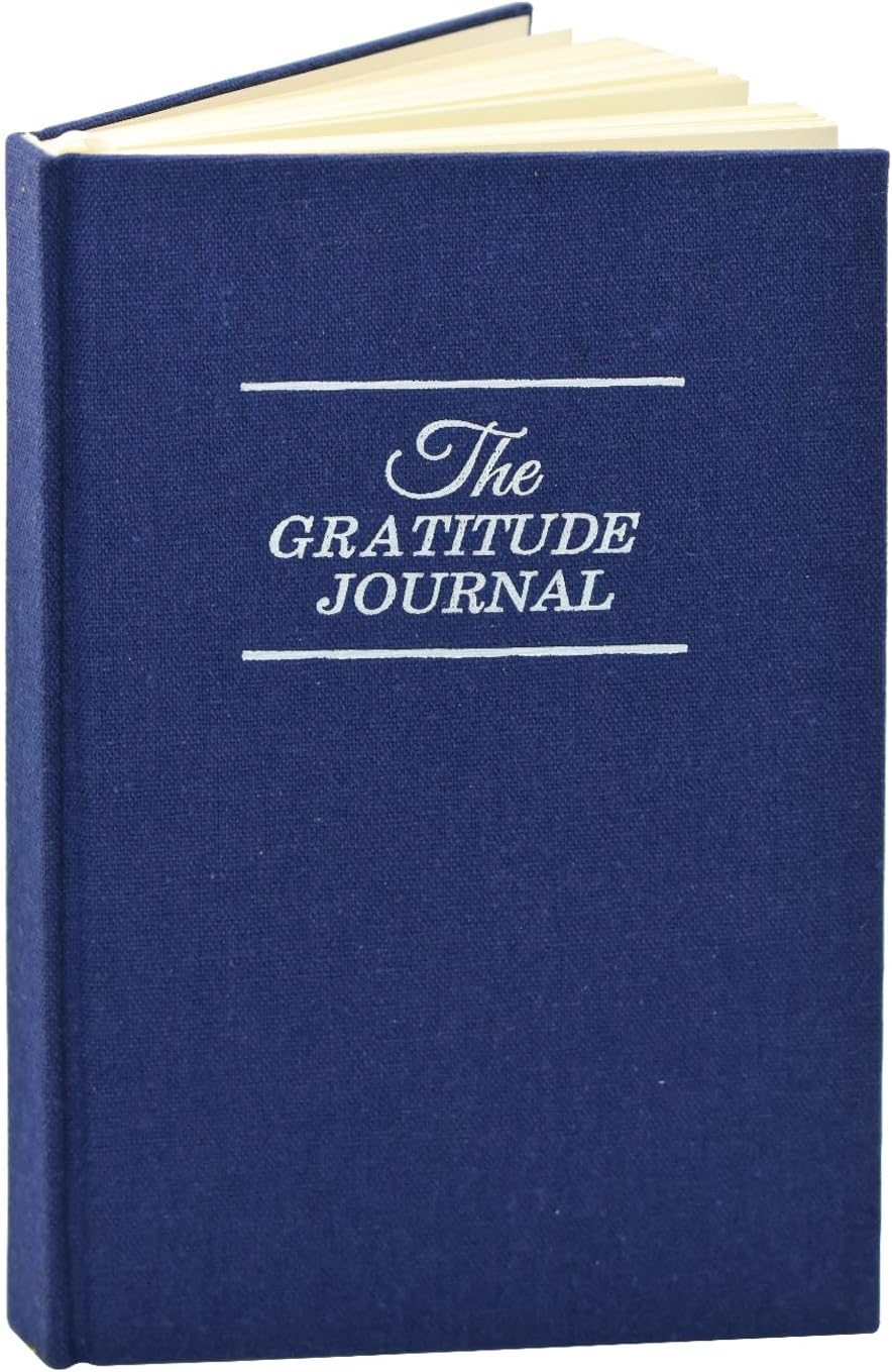 VANRA Gratitude Journal for Women Men, Undated Daily Journal Planner for Manifestation Guide Life Affirmation, Hardcover Self-Care Positivity Journal (Blue)
