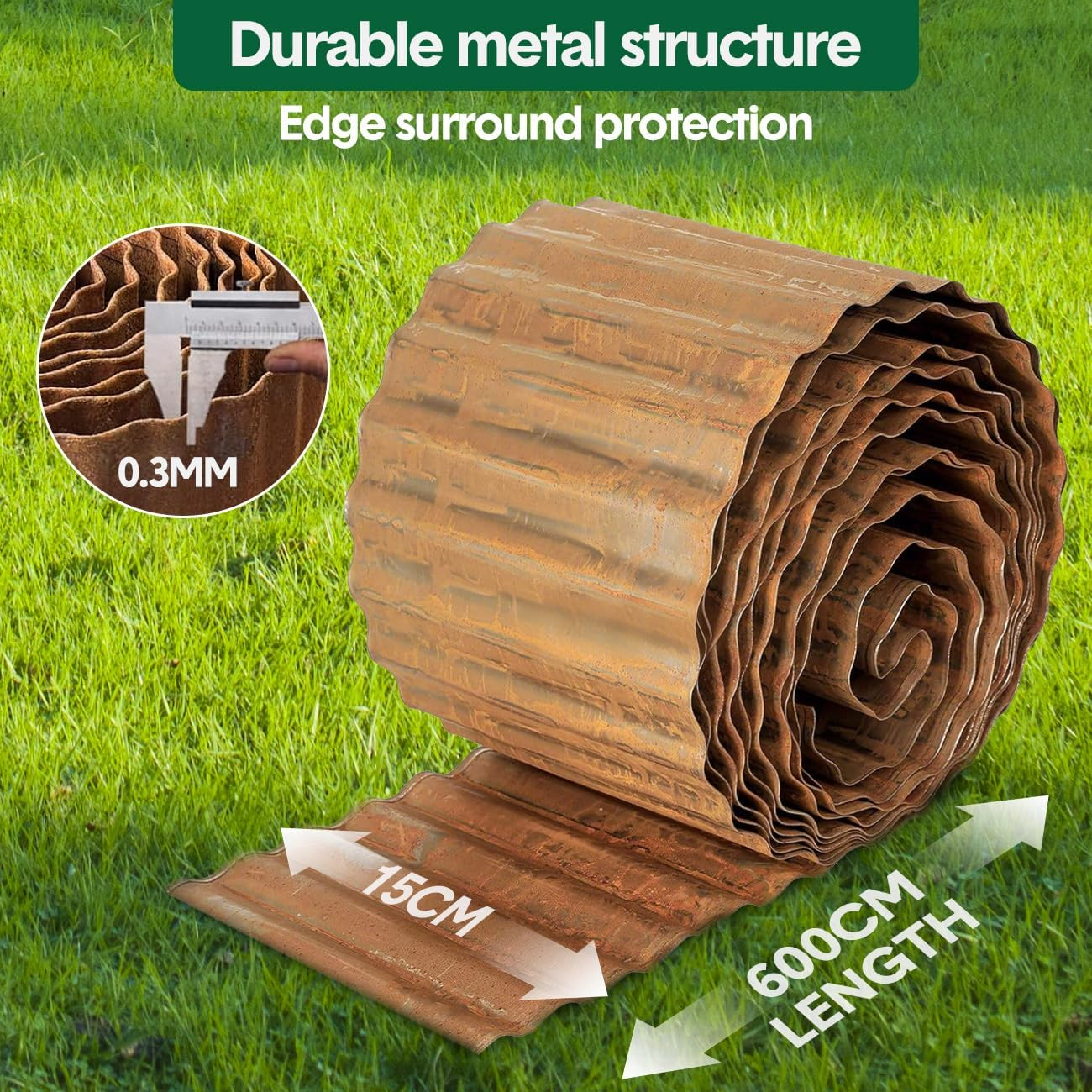 Corrugated Metal Garden Edging image number 3