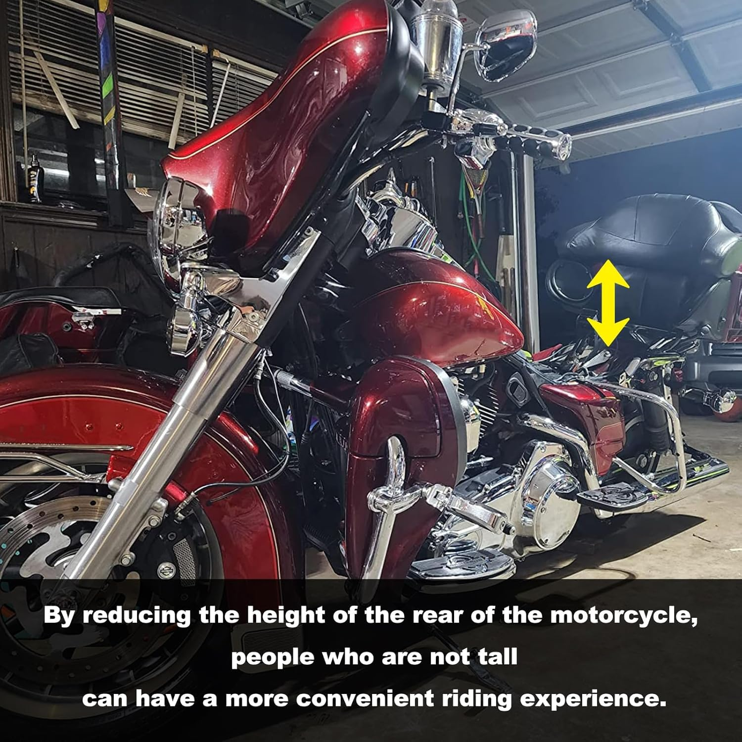 RYANSTAR RACING 2 Inch Lowering Blocks Kit Rear Slam Lowering Blocks Compatible with Harley Davidson Touring Street Glide 2002-2023 Compatible with Harley Davidson Touring Models image number 1